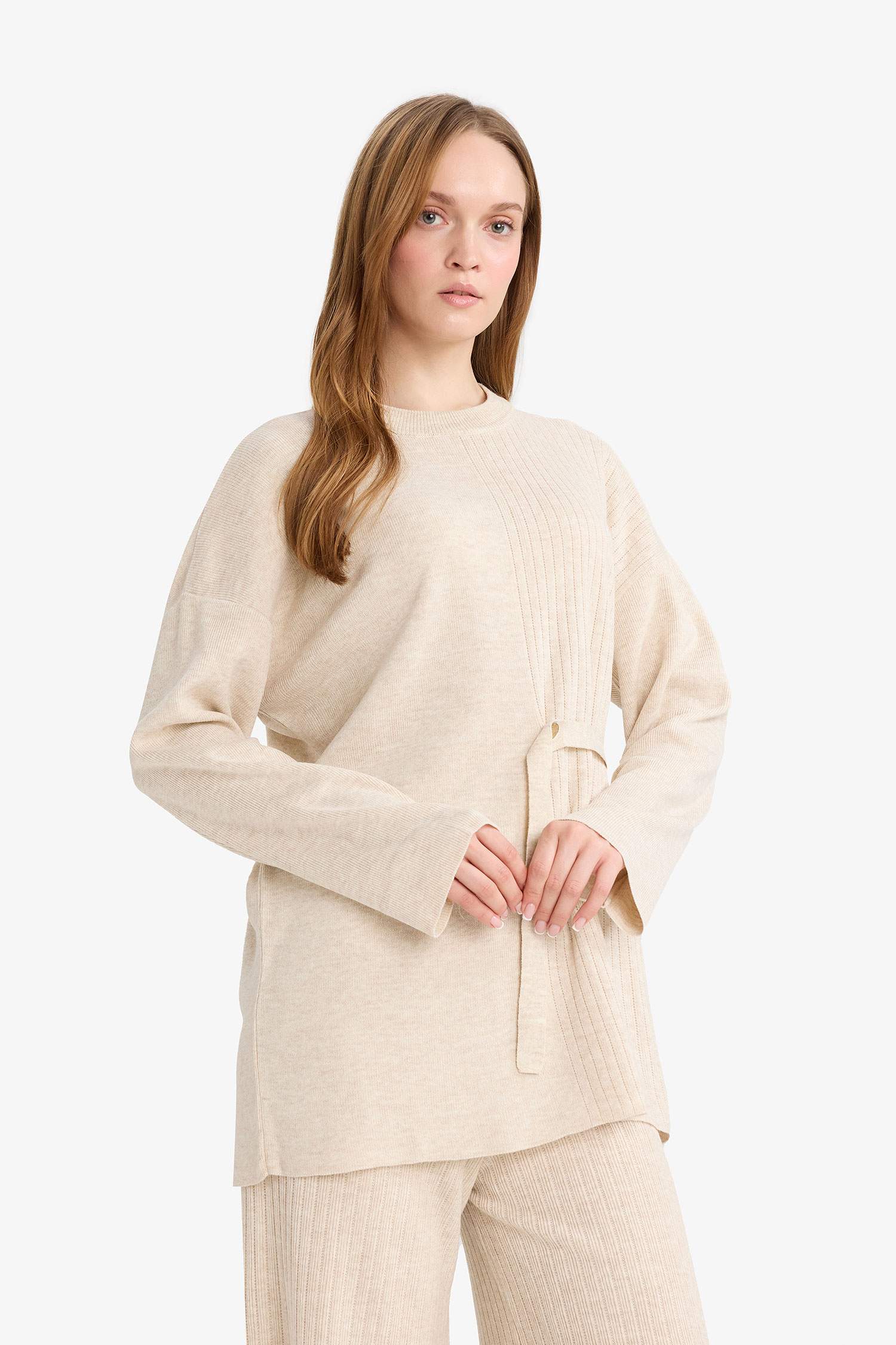 Regular Fit Knitwear Crew Neck Tunic