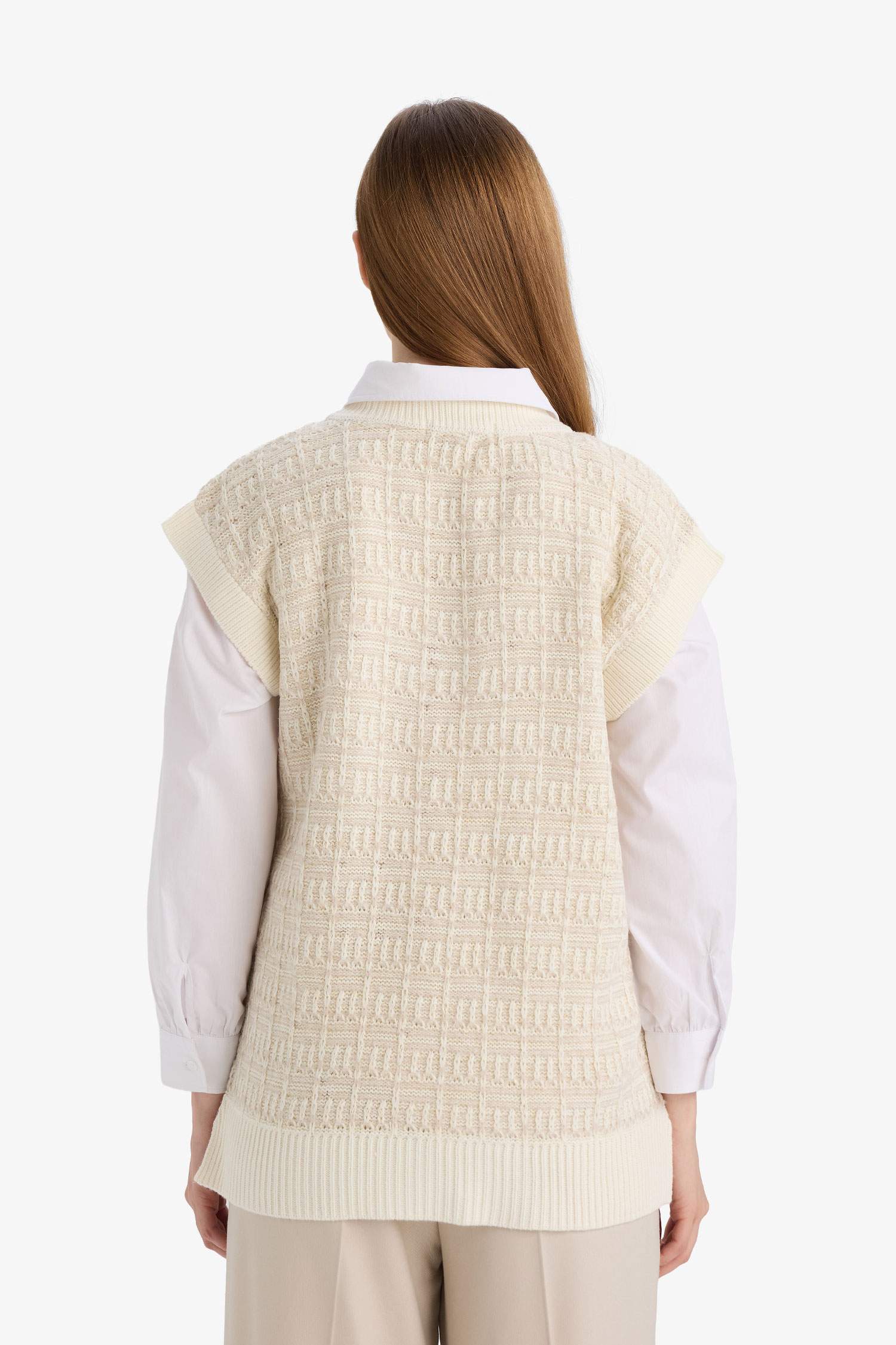 جيلي تريكو قصة فضفاضة بياقة V