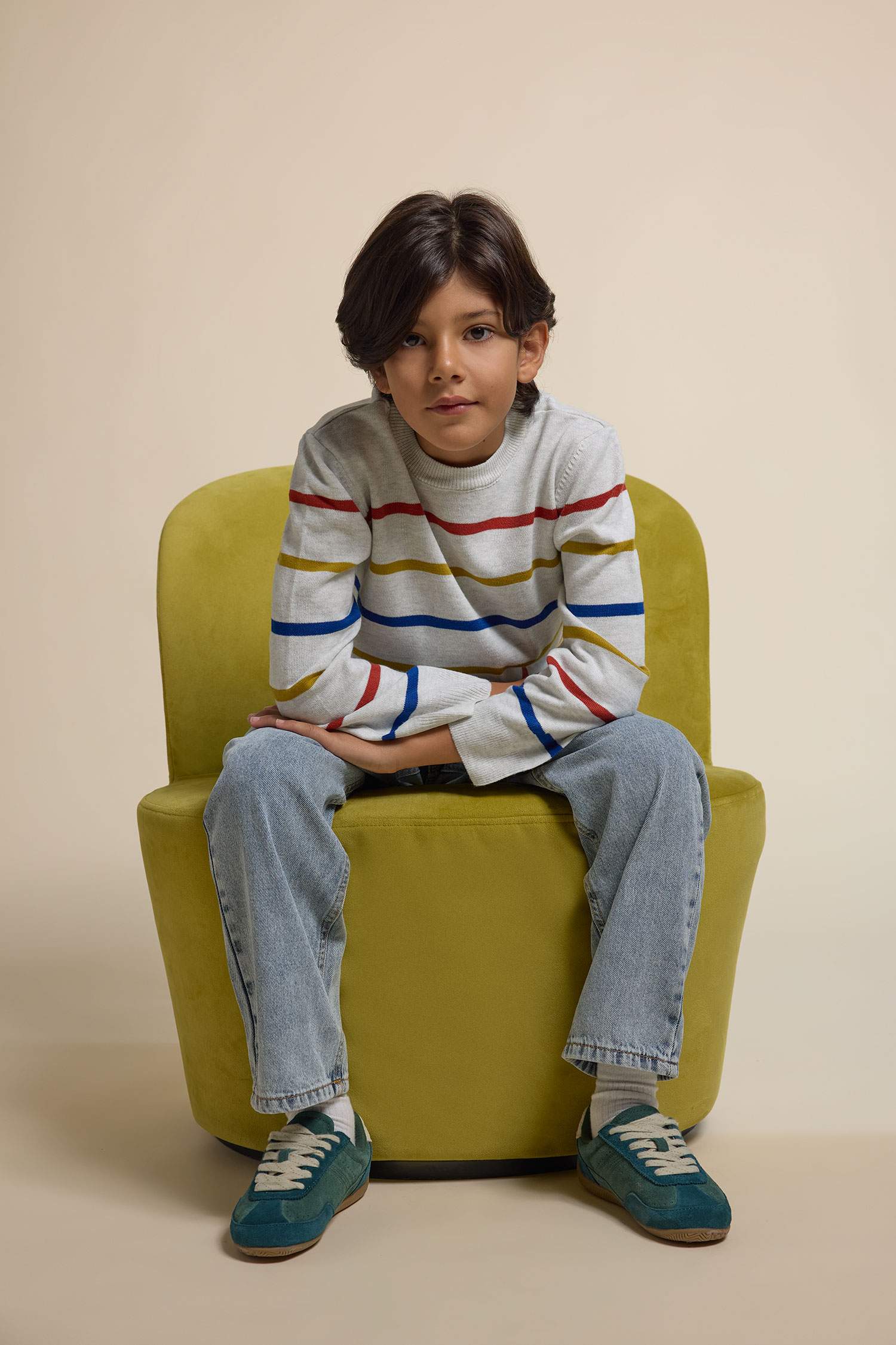 Boy Regular Fit Crew Neck Pullover