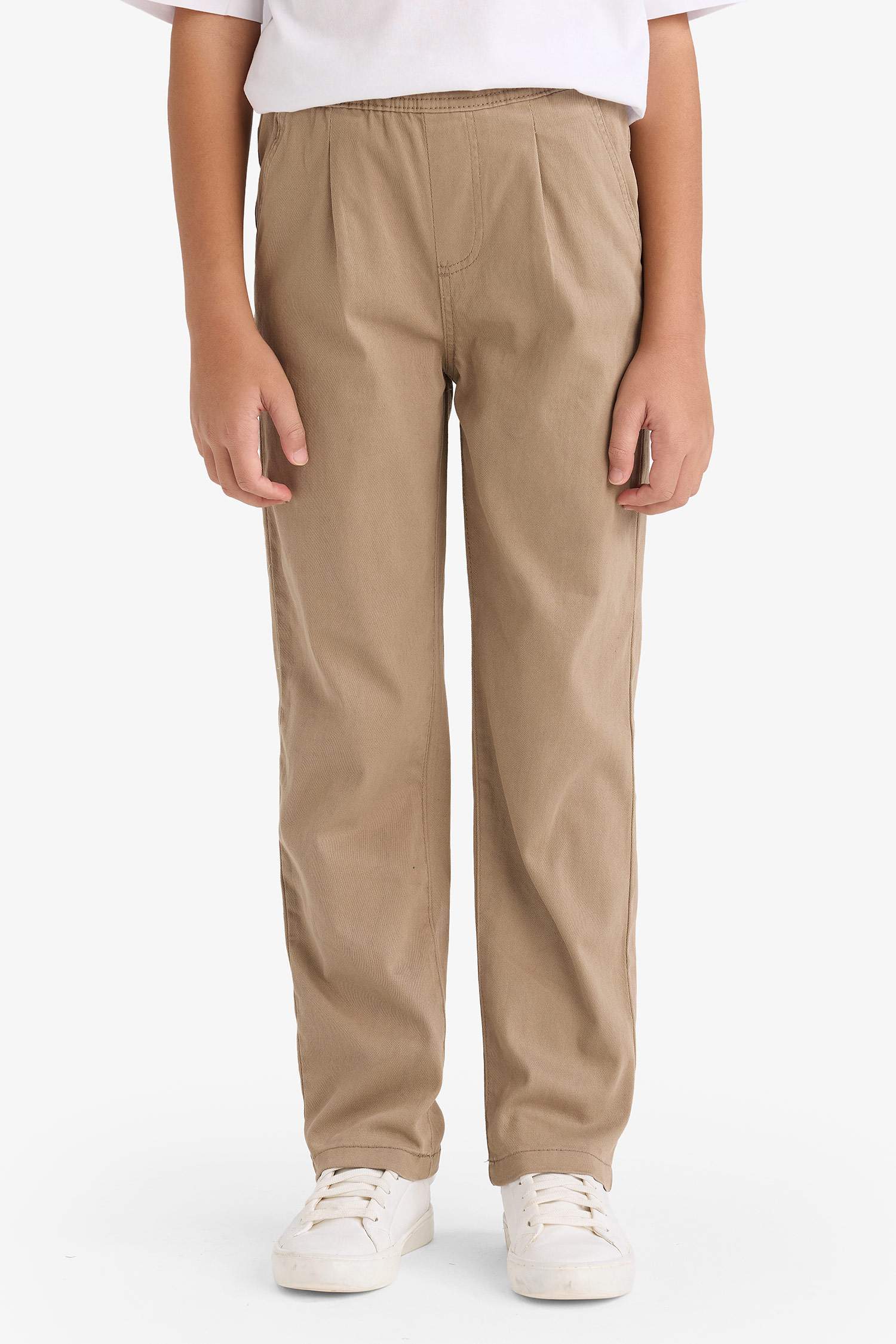 Детские брюки Regular Fit с прямыми штанинами из габардина