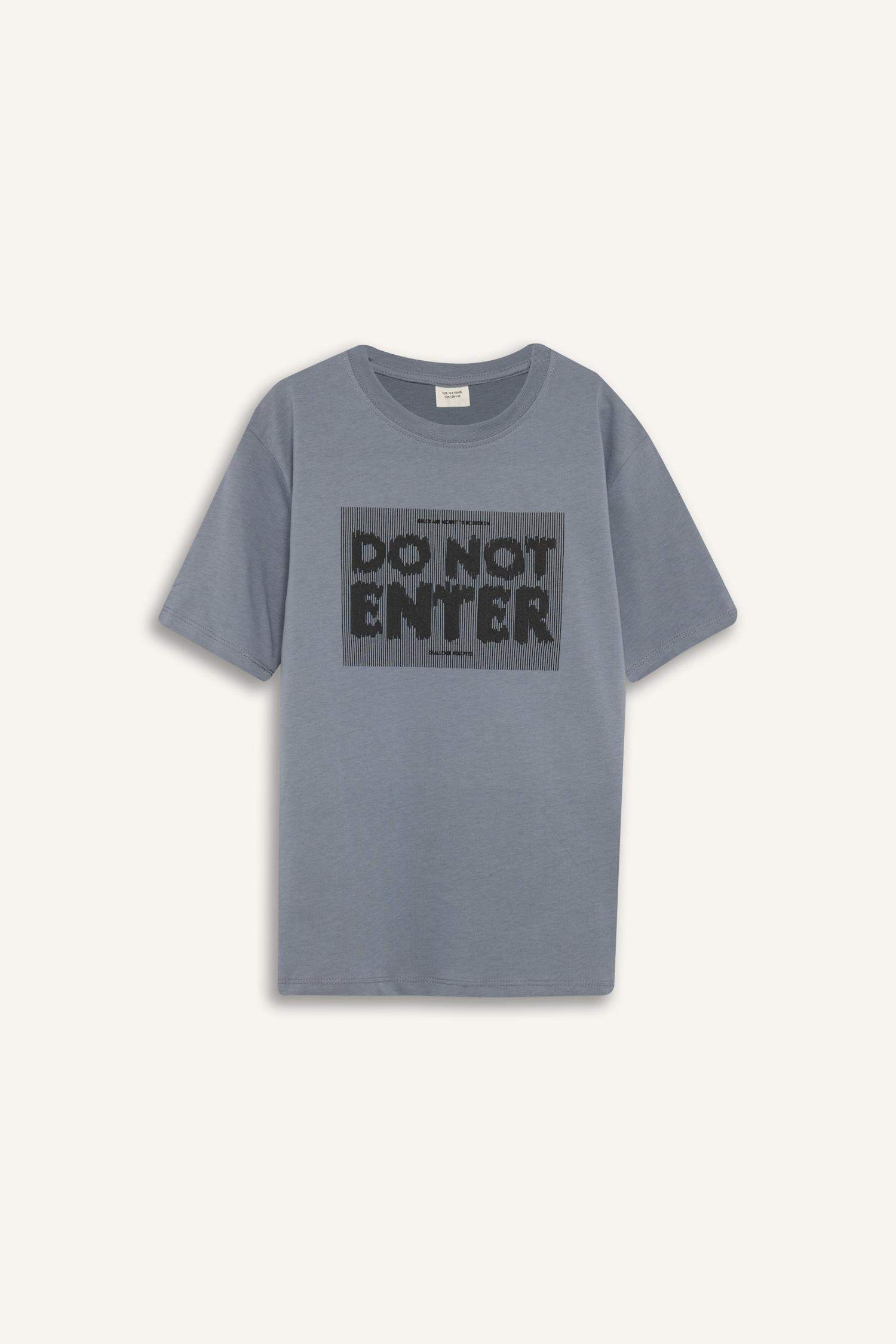 تيشيرت ولادي نص ردن مطبوع قصة عادية