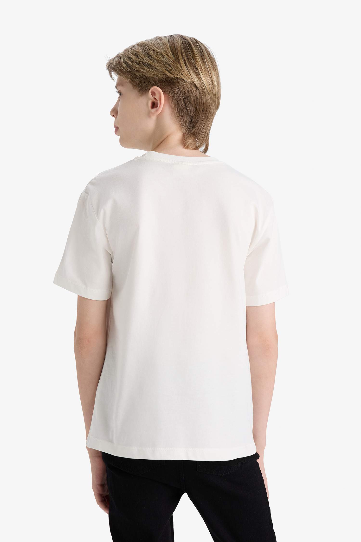 تيشيرت ولادي نص ردن مطبوع قصة عادية