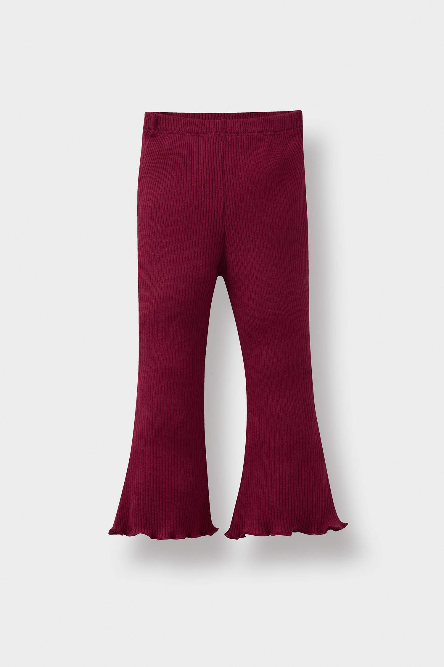 Kız Bebek 2'li Takım Okul Büyük Yaka Çizgili Uzun Kollu Tişört İspanyol Paça Tayt