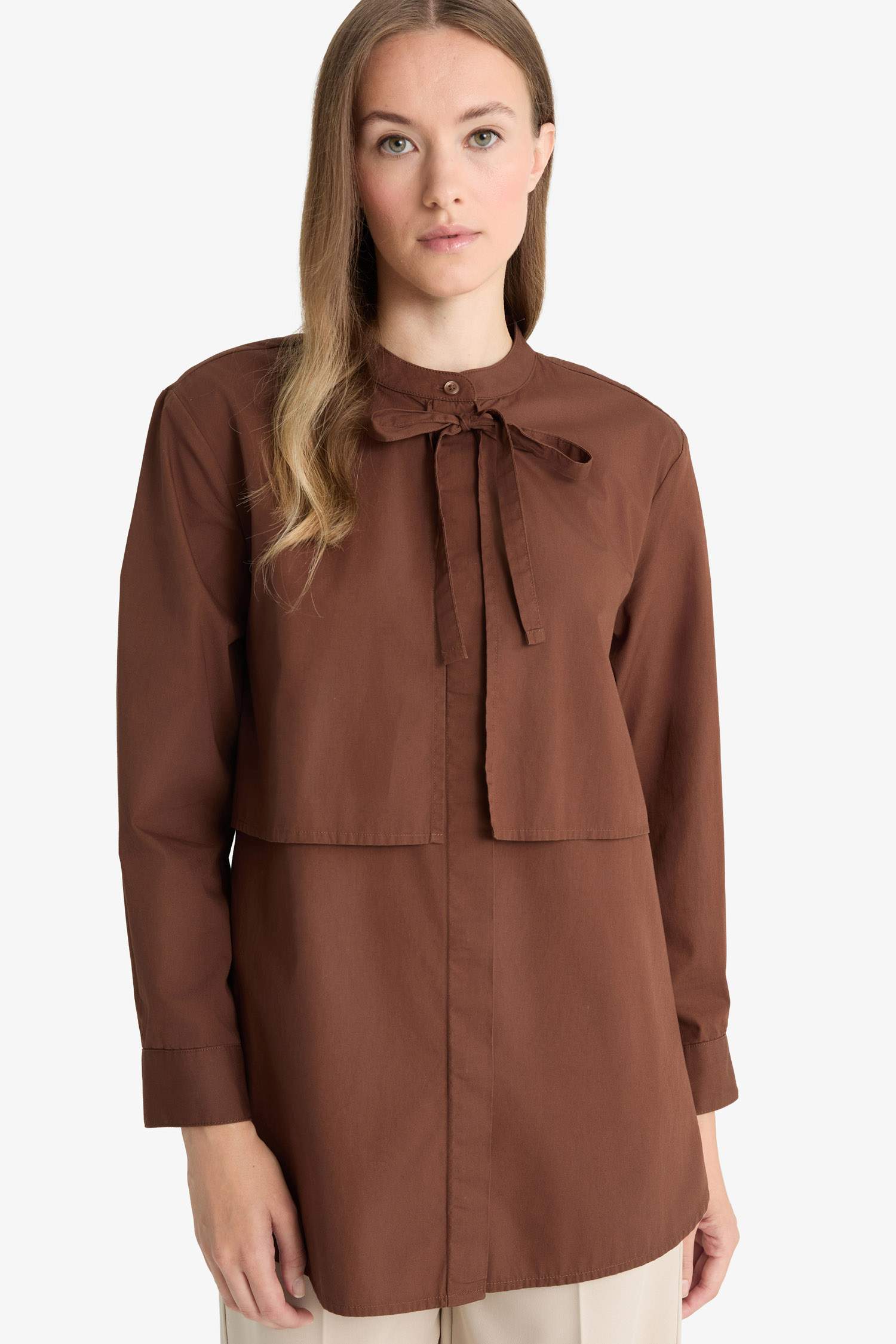 Relax Fit Poplin Uzun Kollu Tunik