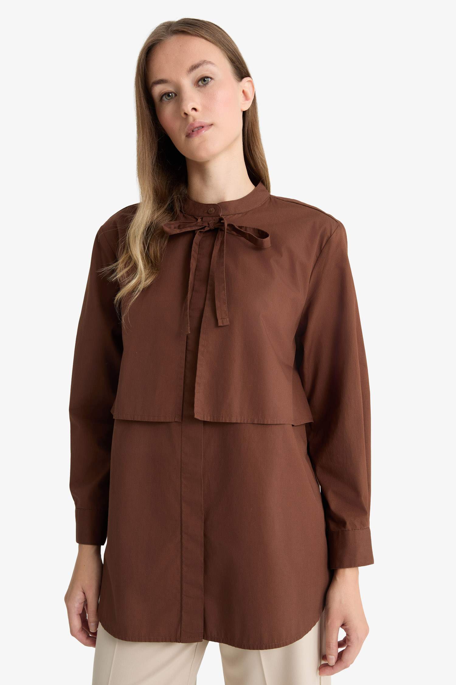 Relax Fit Poplin Uzun Kollu Tunik