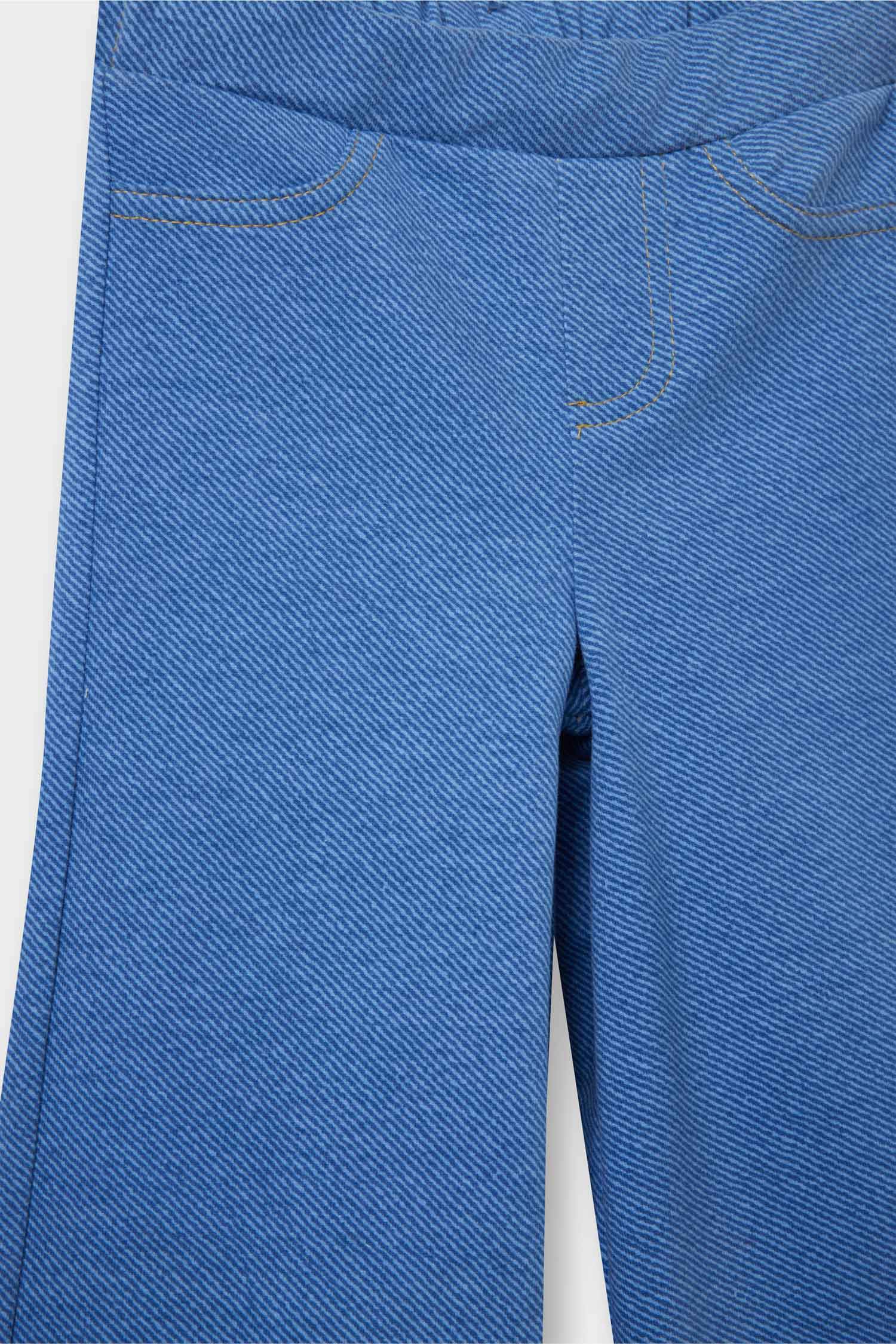 Baby Girl Wide Leg Denim Look Trousers