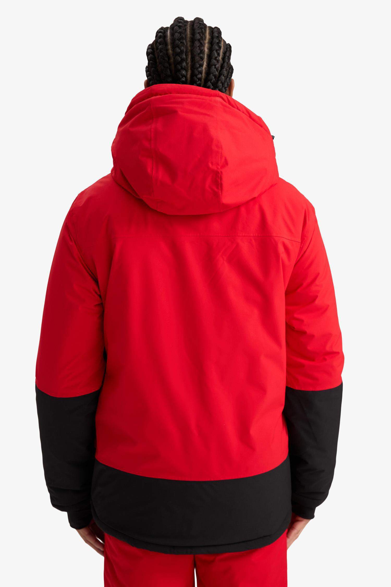 Su İtici Slim Fit Dar Kesim Kapüşonlu Fermuarlı Kayak Montu