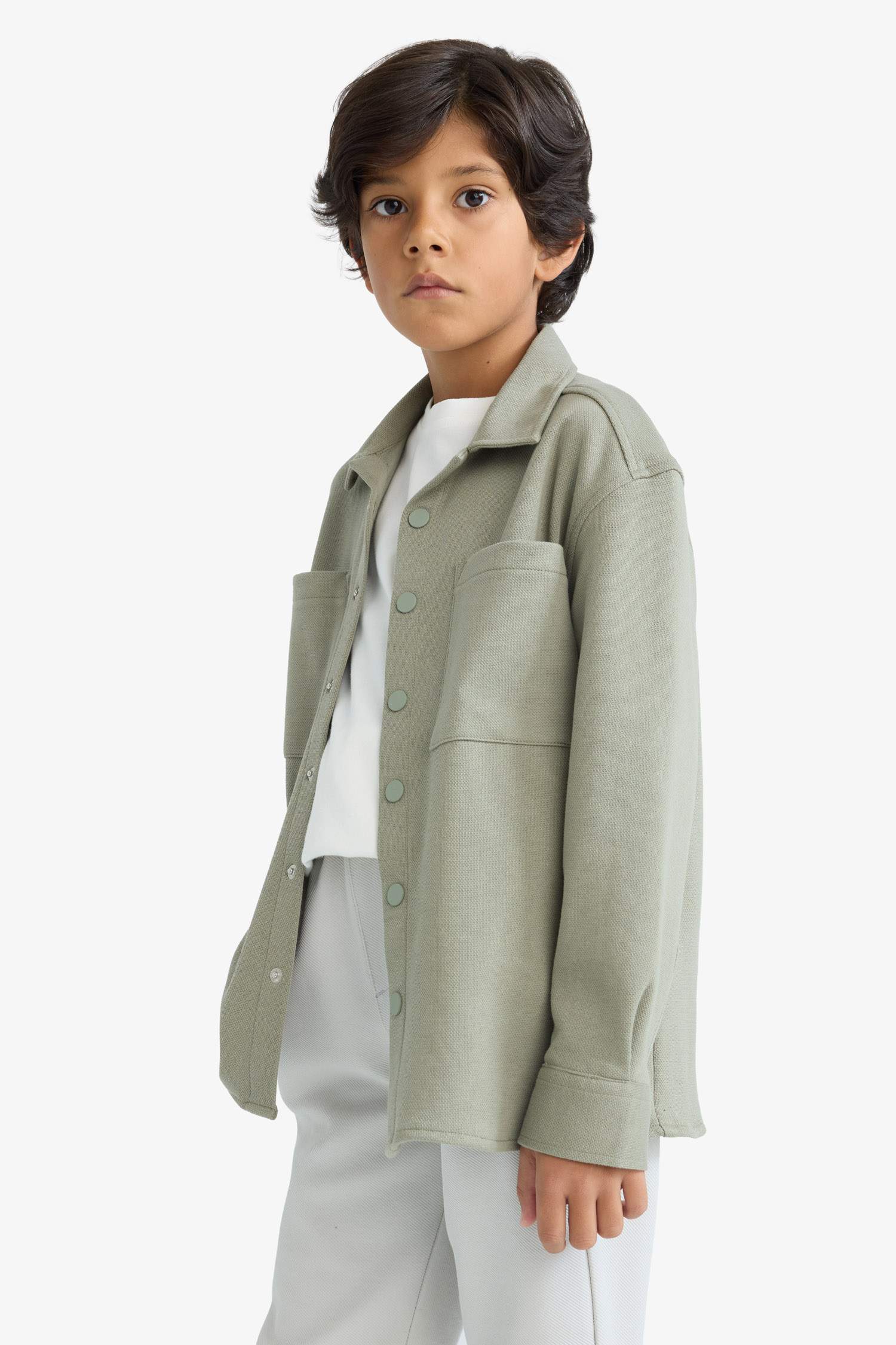 Chemises à manches longues Col Polo Garçon