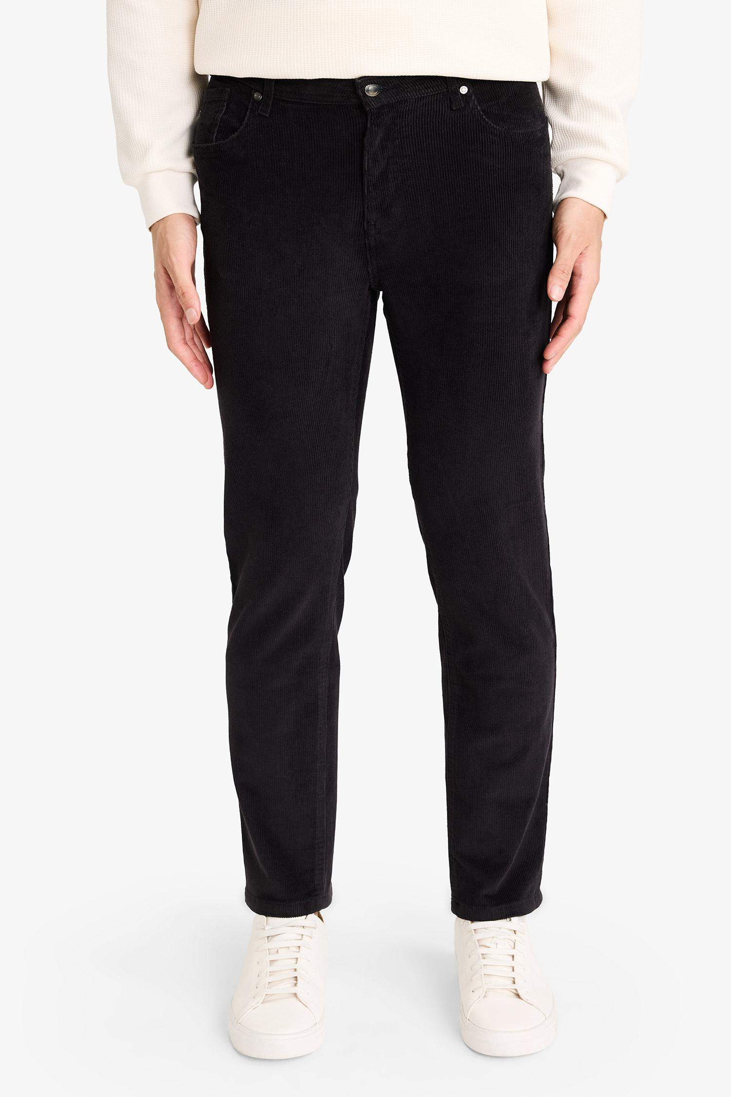 Regular Fit Fitilli Kadife Pantolon