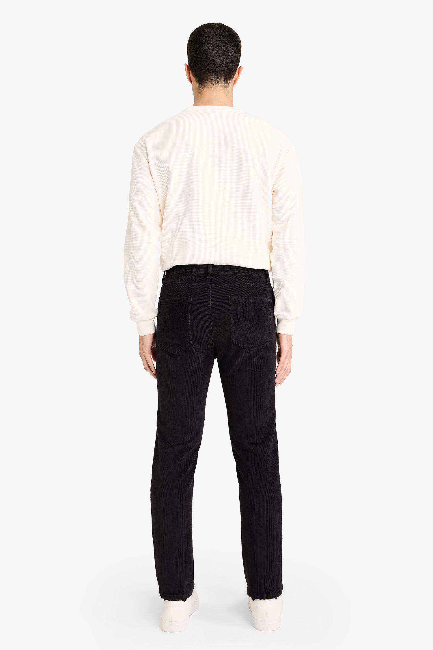 Regular Fit Fitilli Kadife Pantolon