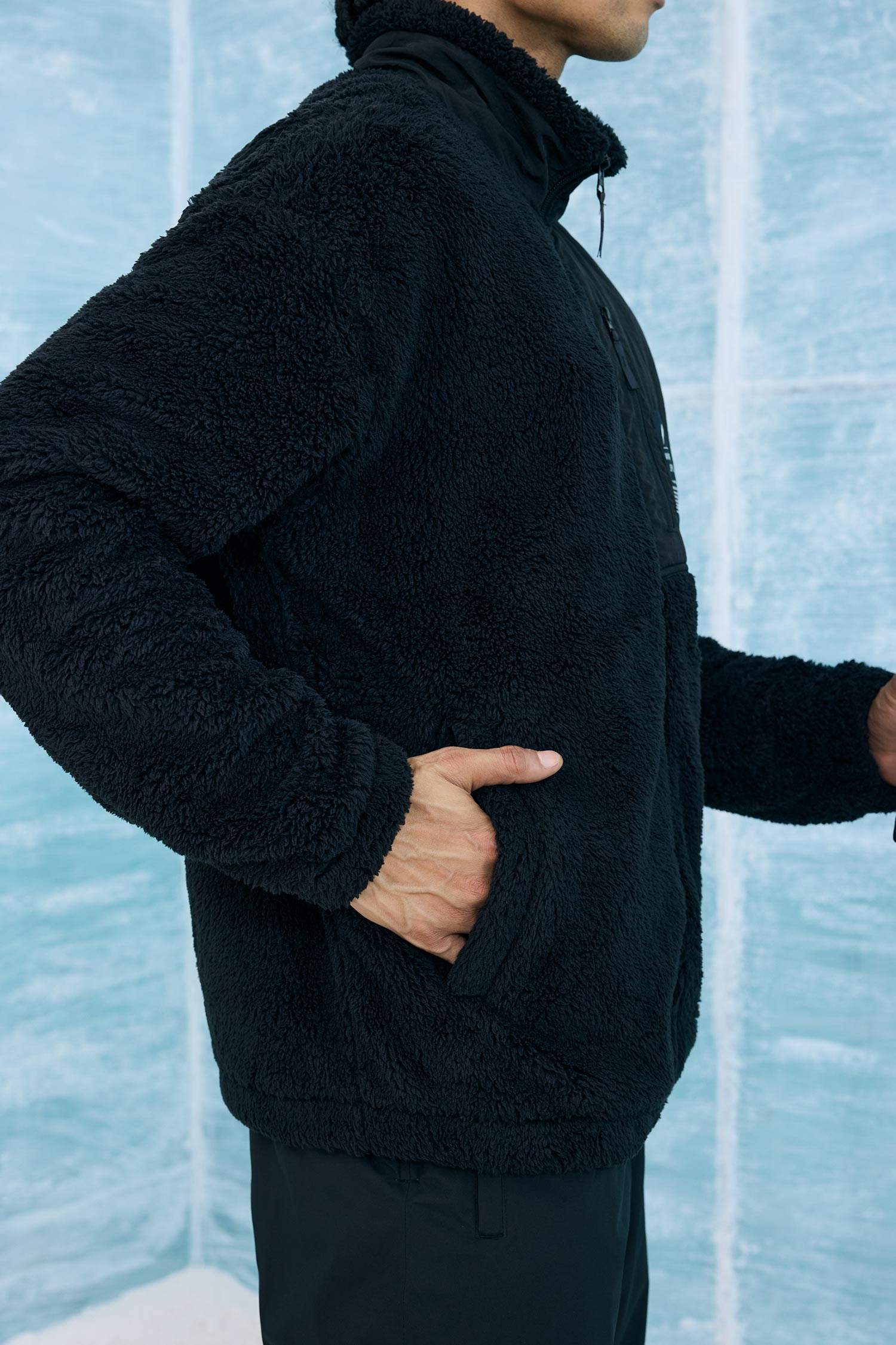 كارديجان قطيفة أوفر سايز بياقة عالية ببطانة ناعمة