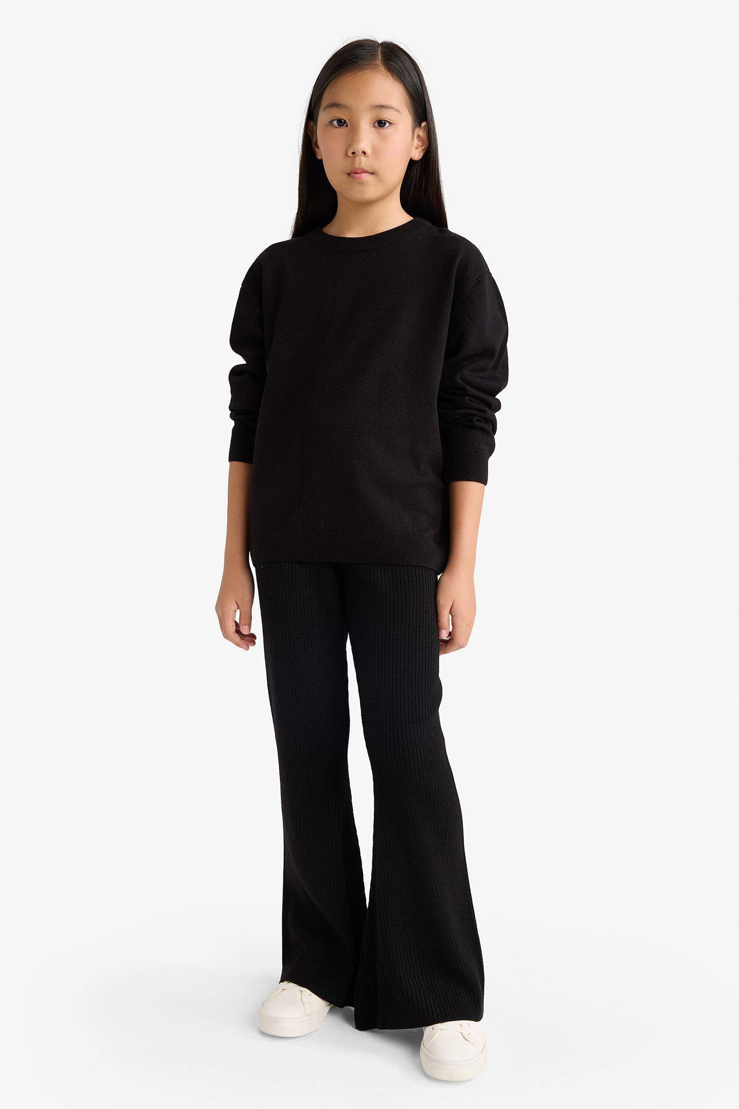 Girl Elastic Waist Flare Fit Trousers