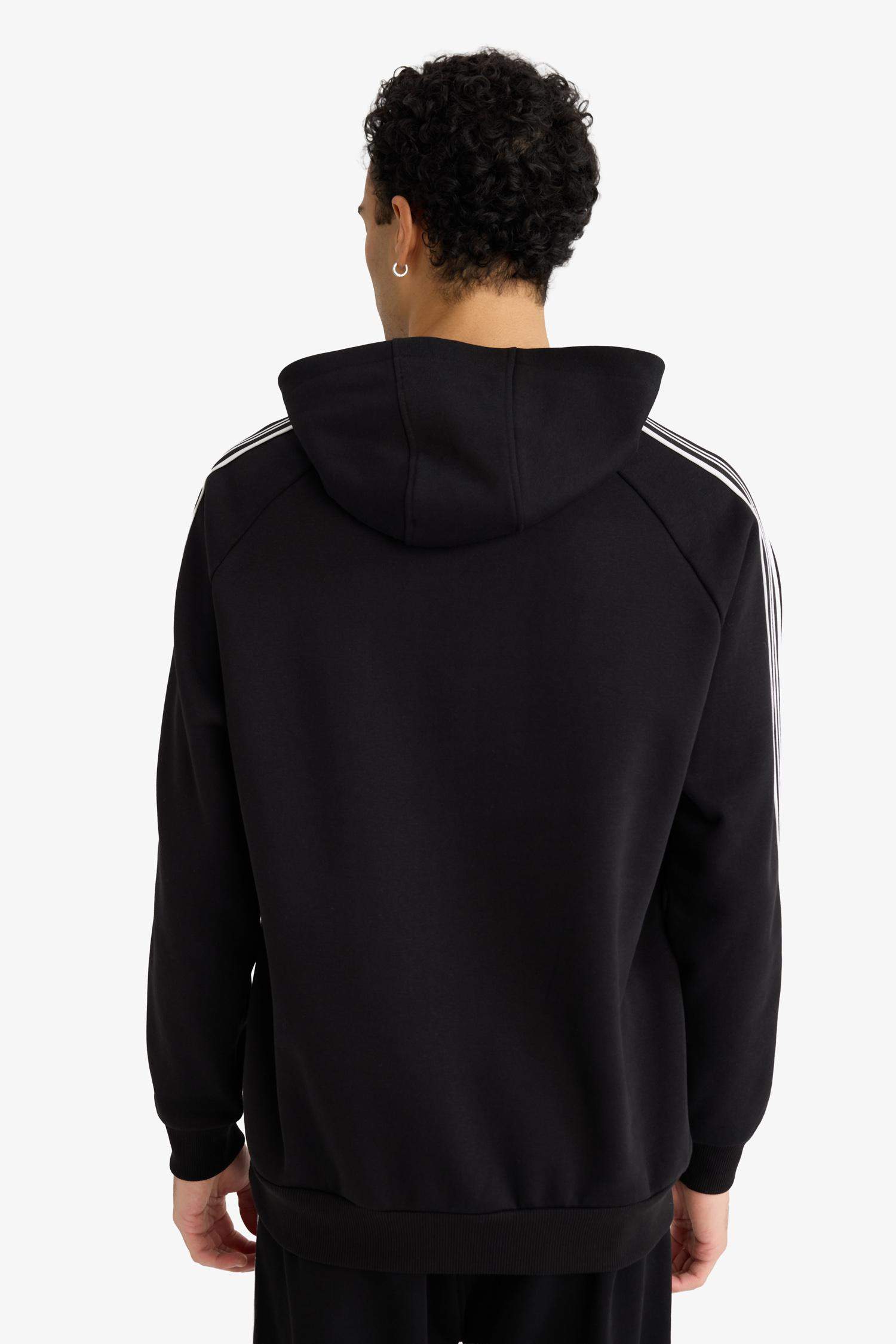 Boxy Fit Kapüşonlu Baskılı Sweatshirt