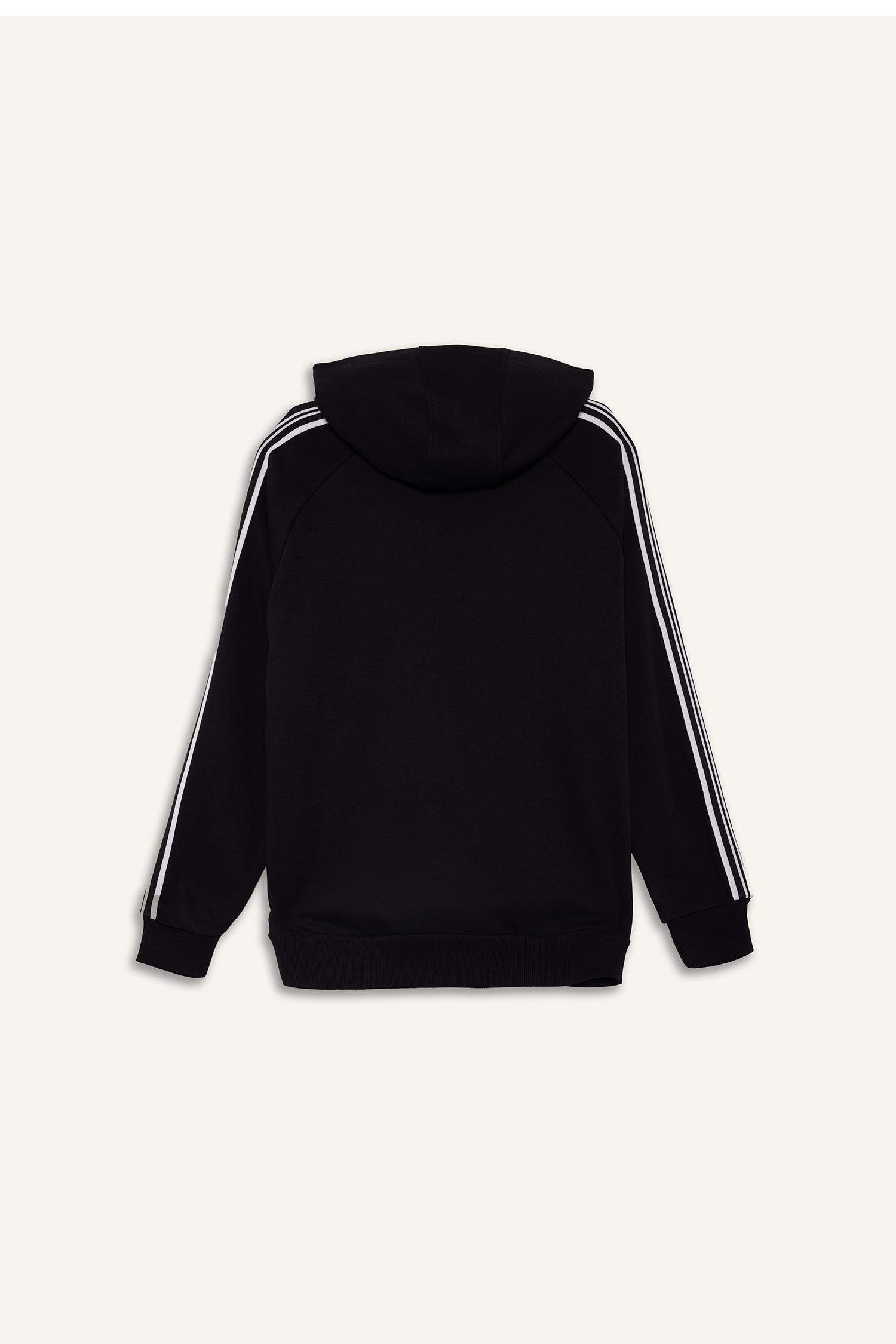 Boxy Fit Kapüşonlu Baskılı Sweatshirt