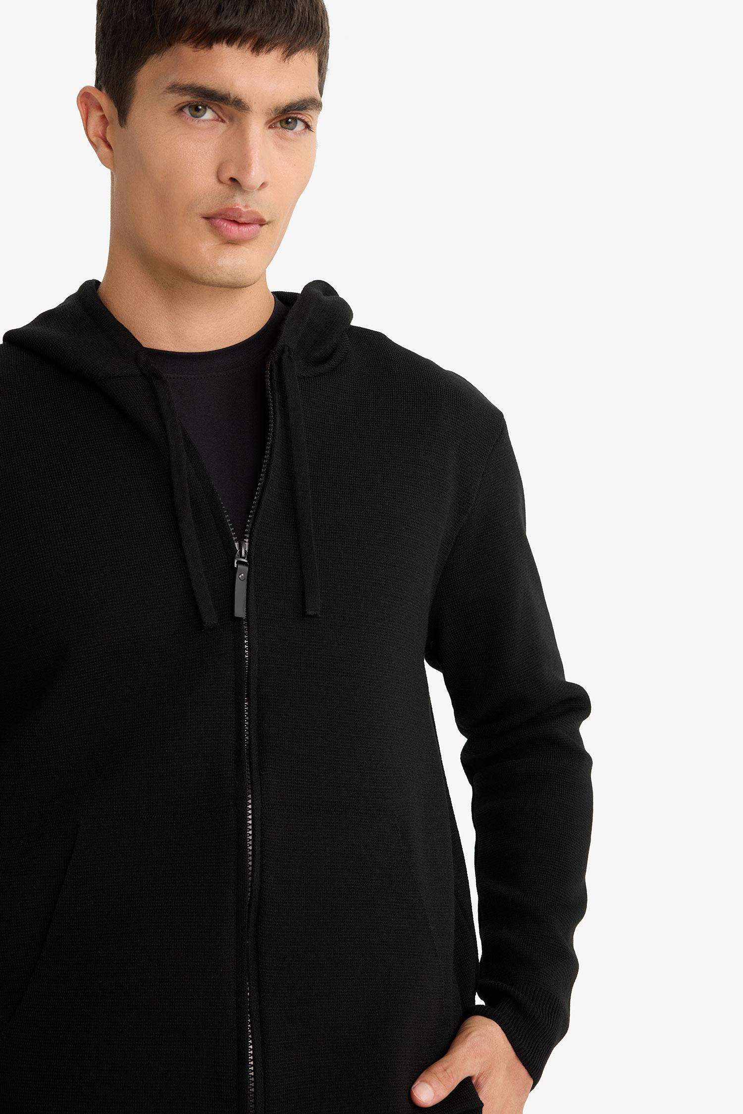 Relax Fit Hooded Knitwear Cardigan