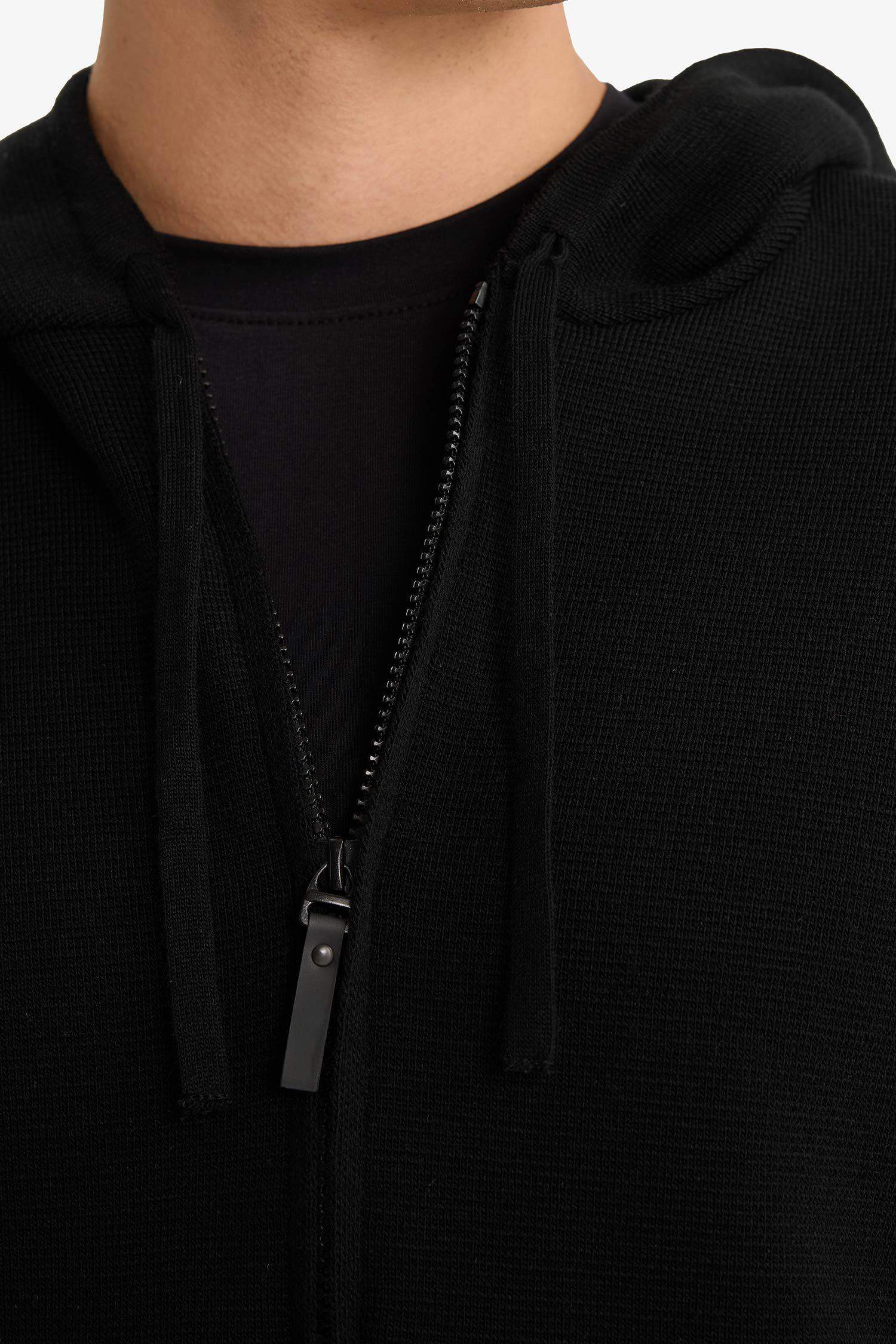 Relax Fit Hooded Knitwear Cardigan