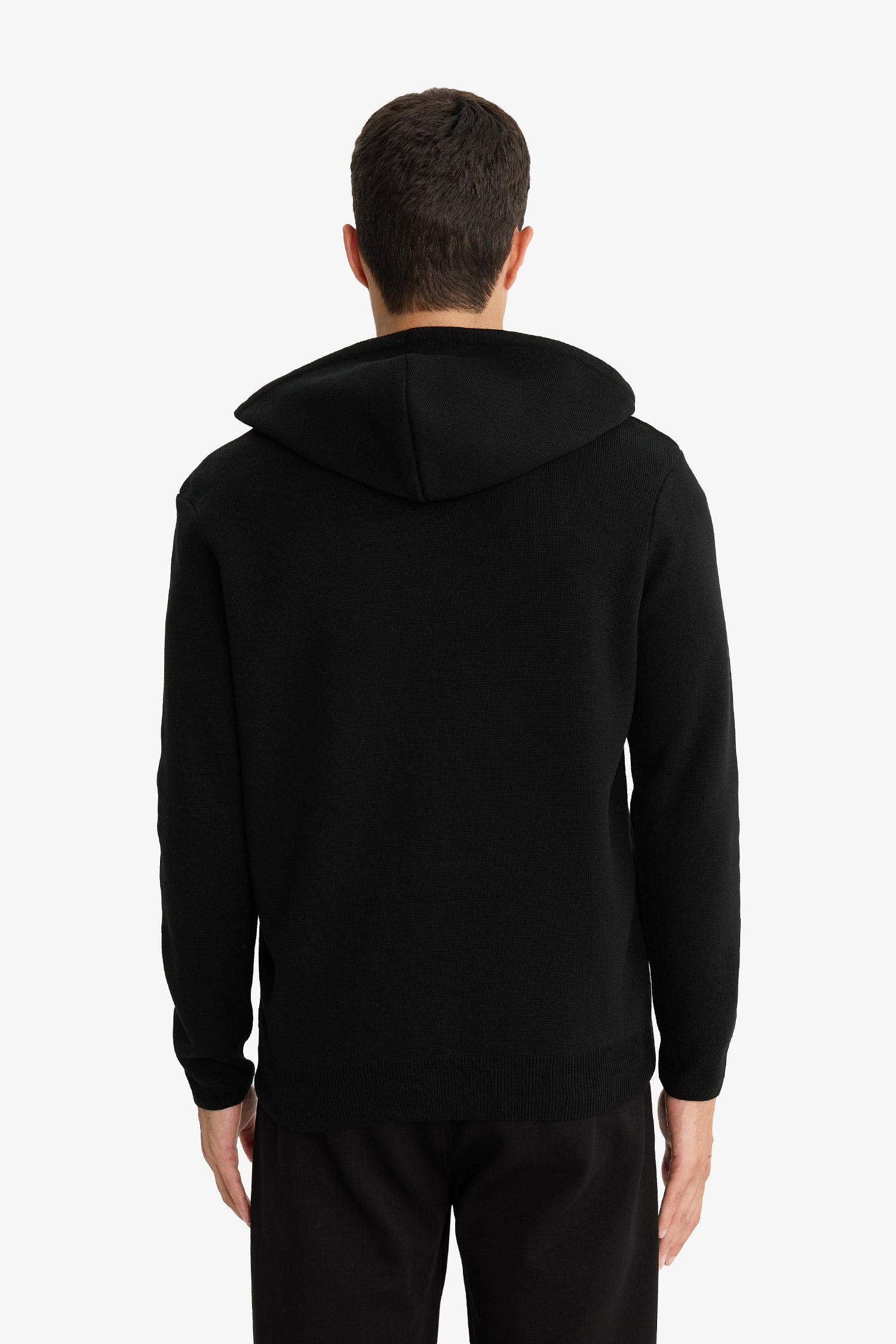 Relax Fit Hooded Knitwear Cardigan