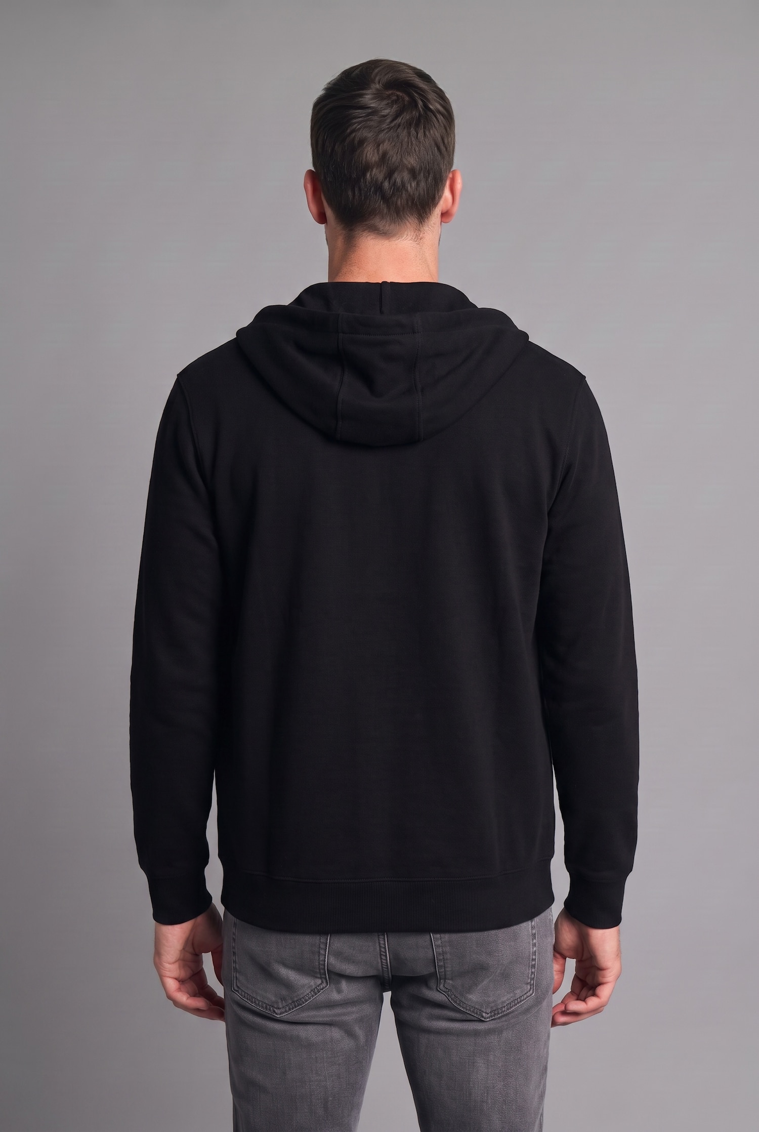 DeFacto Relax Fıt Kapüşonlu Fermuarlı Sweatshirt görsel 4