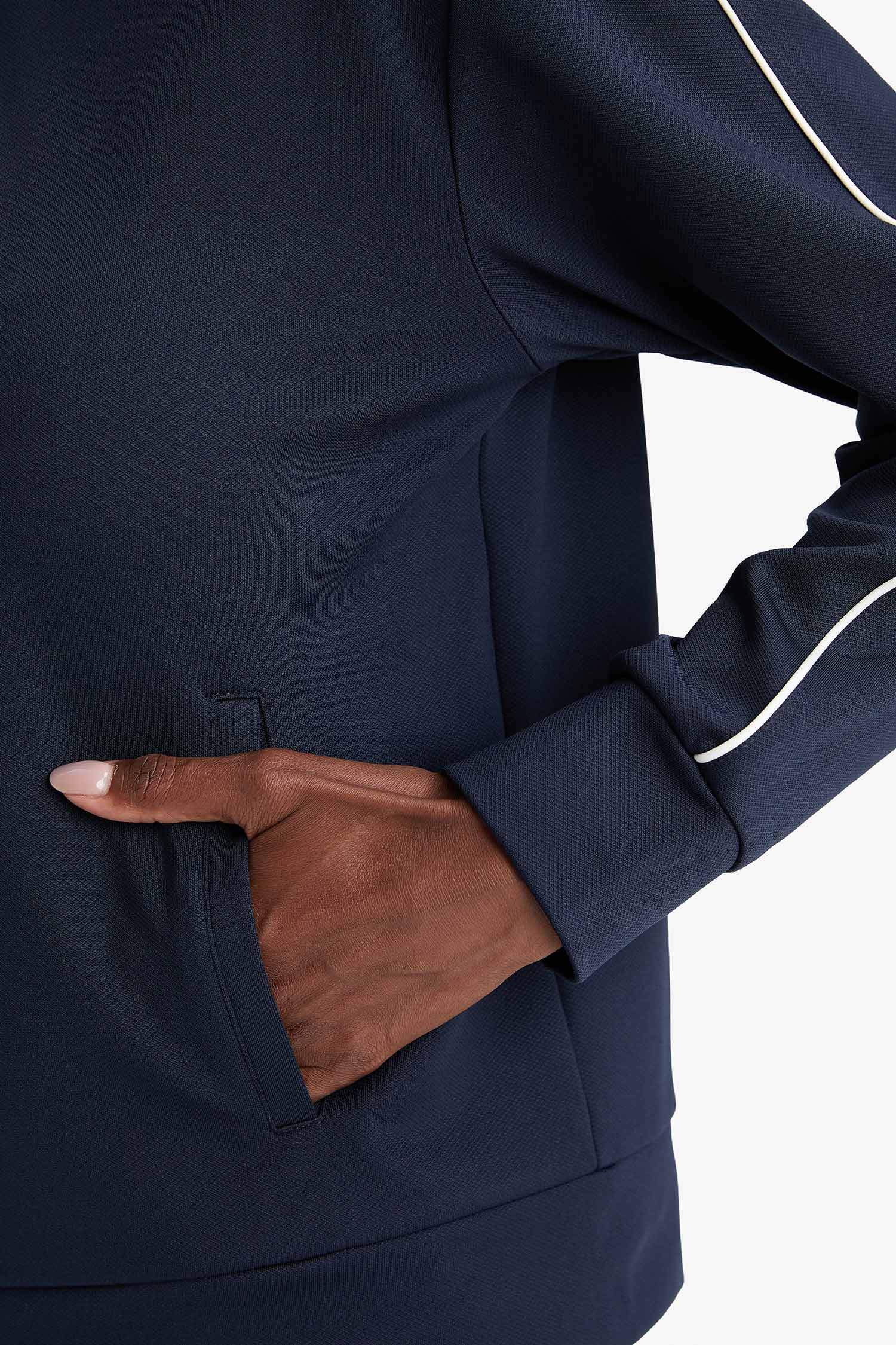 DeFactoFit Slim Fit Dar Kesim Dik Yaka İçi Yumuşak Tüylü Fermuarlı Hırka 