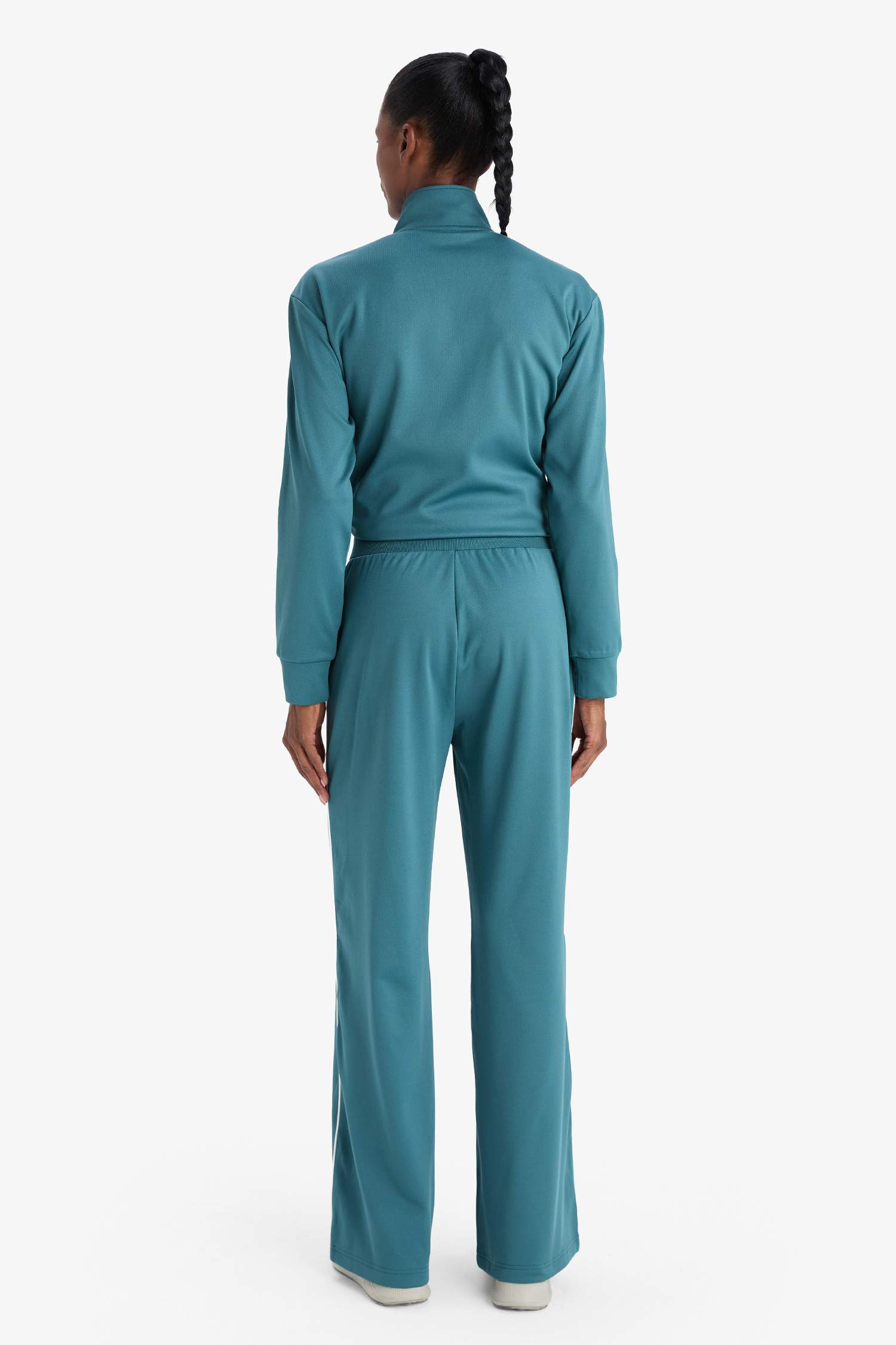 بنطلون سويت بانتس وايد ليج برجل واسع ببطانة ناعمة من DeFactoFit