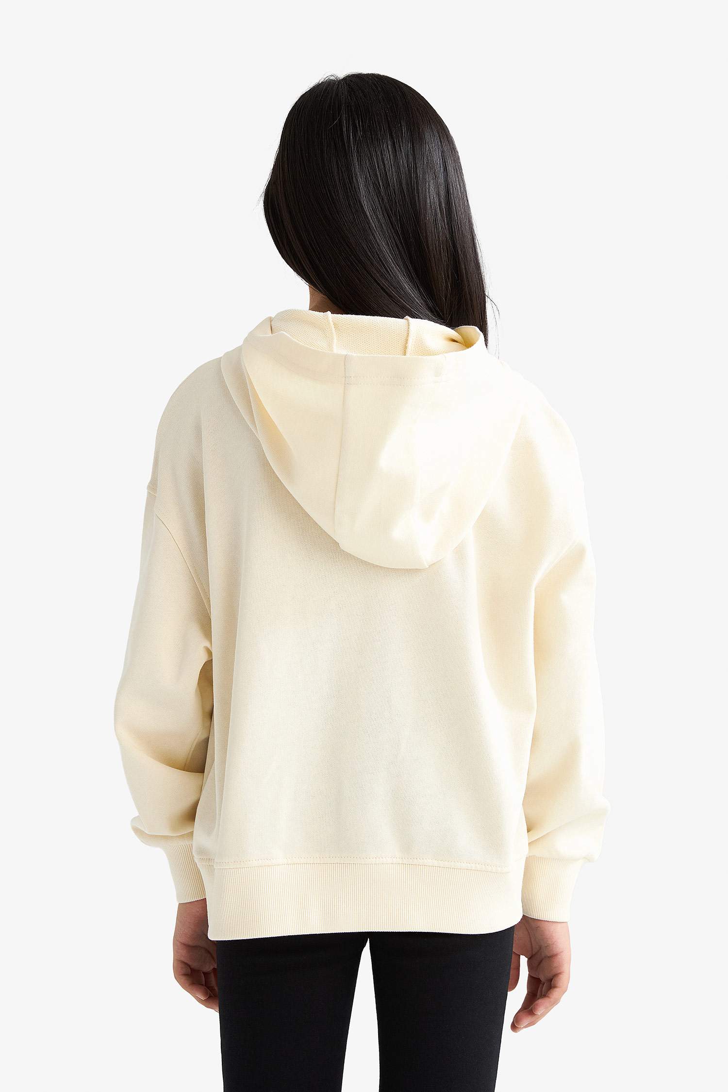 Girl Oversize Fit Crew Neck Animal Printed Thick Fabric Sweatshirt