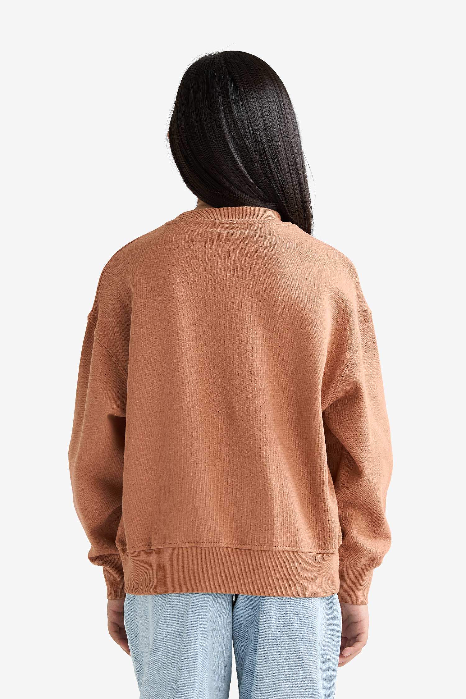 Қыздарға релакс пішімі Аниме дөңгелек жаға Свитер