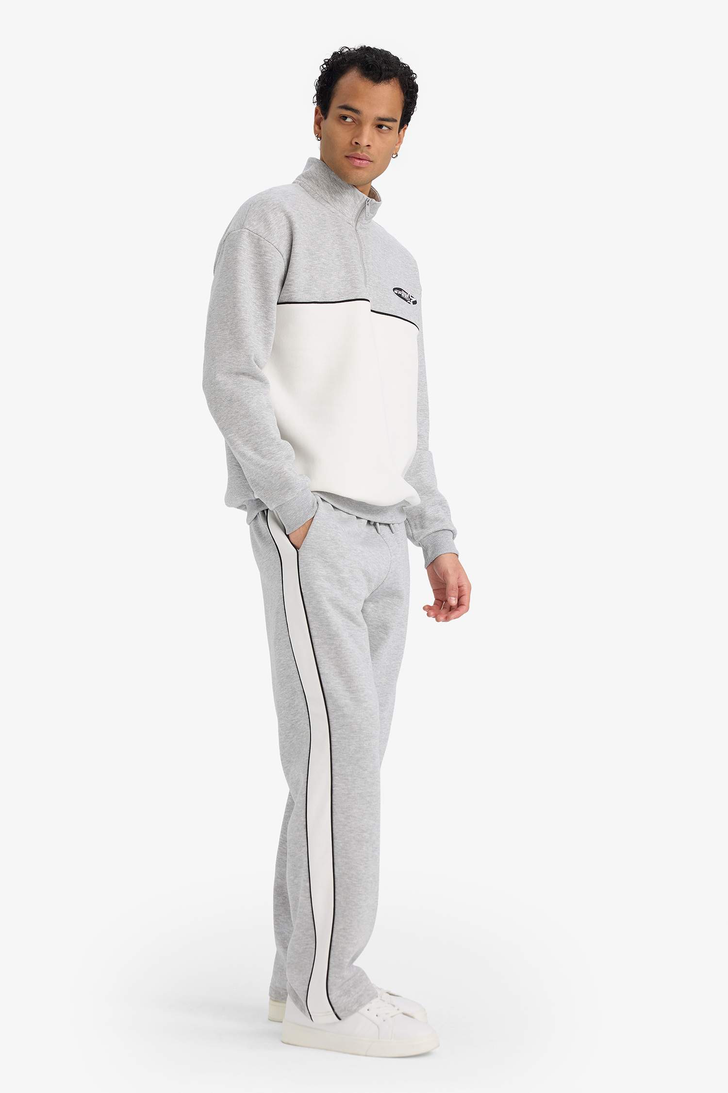 بنطلون سويت بانتس وايد ليج برجل واسع بجيب