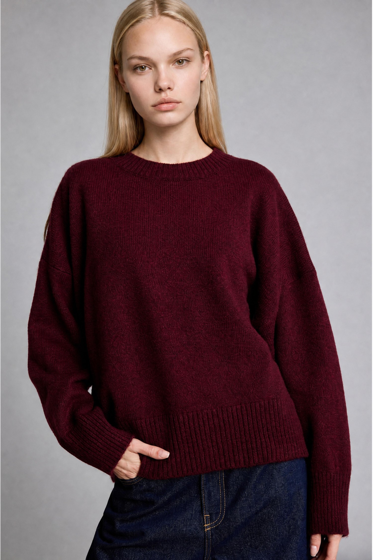 DeFacto Oversize Basic Triko Kazak