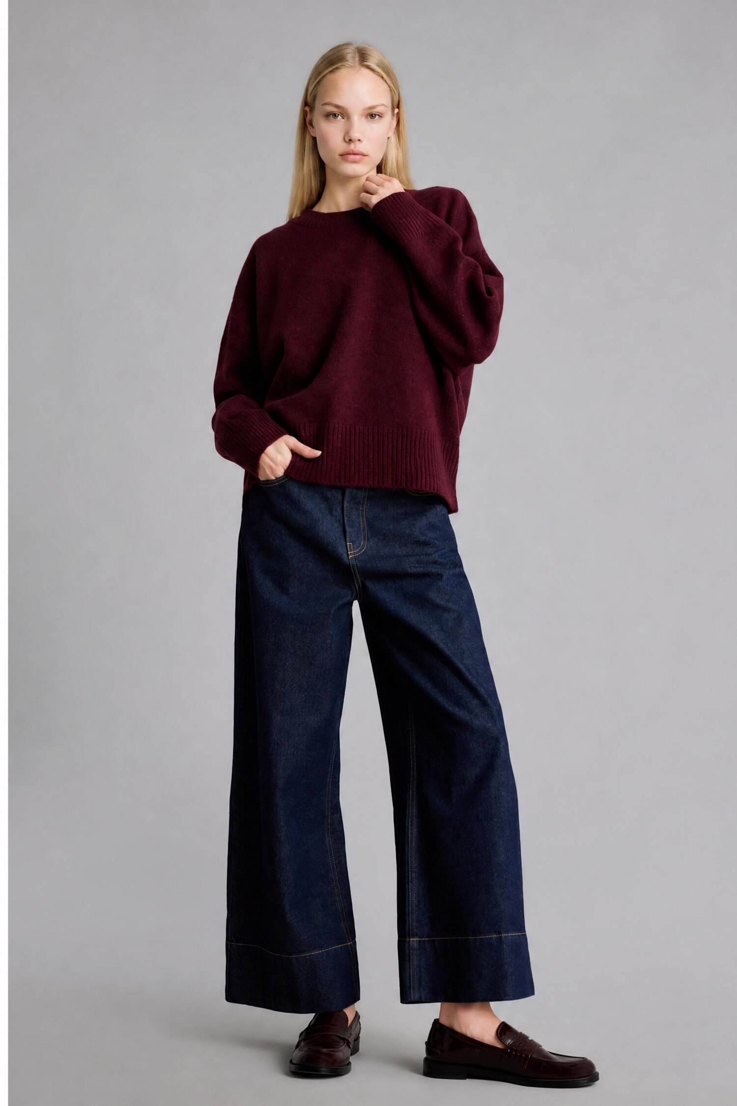DeFacto Oversize Basic Triko Kazak görsel 2