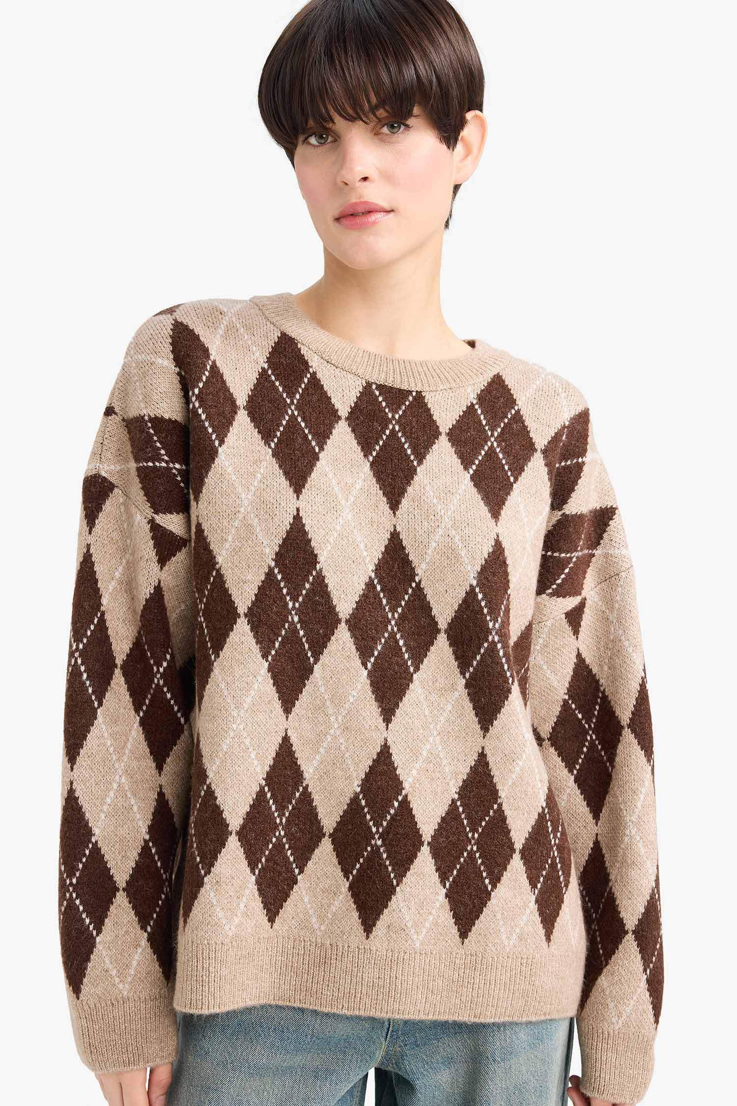 Relax Fit Crew Neck Knitwear Pullover