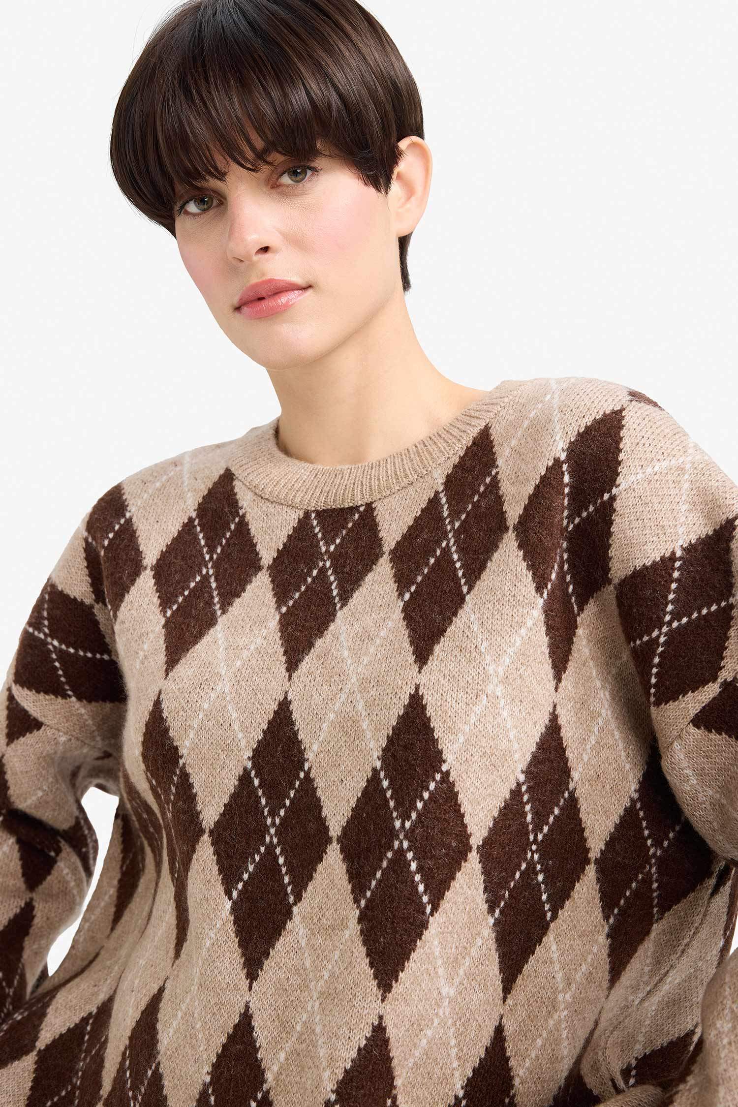 Relax Fit Crew Neck Knitwear Pullover