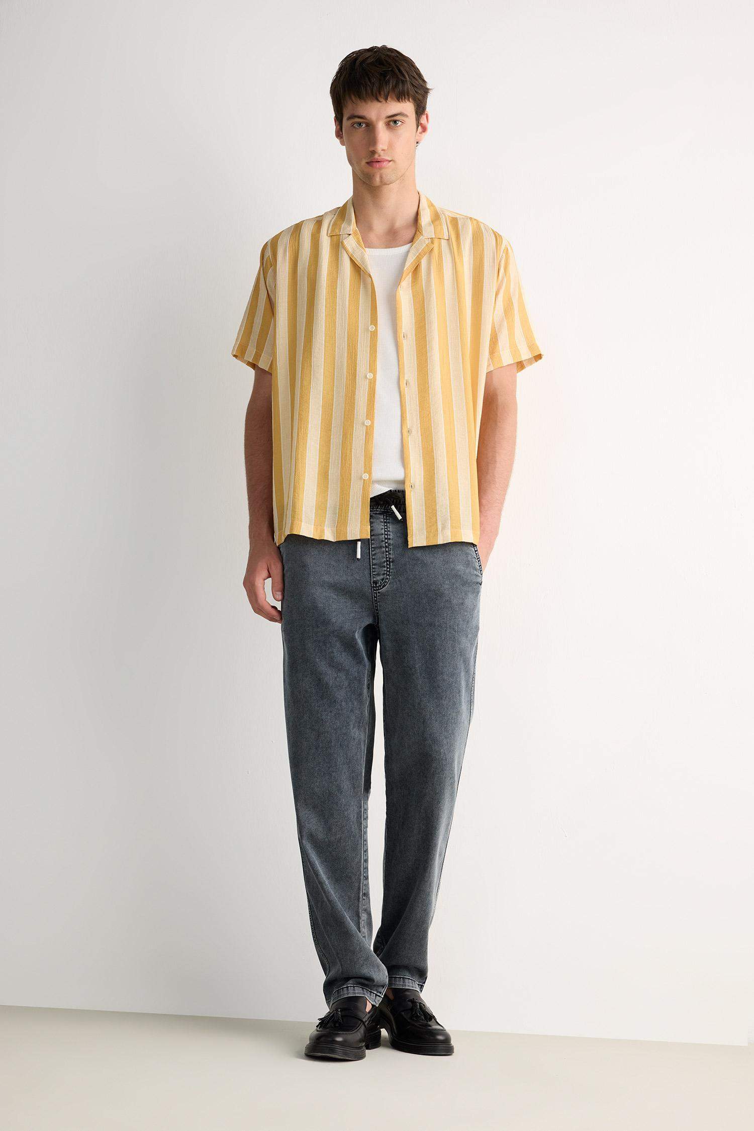 Летние джинсы Wide Leg с эластичной талией и широкими штанинами, с ледяной стиркой