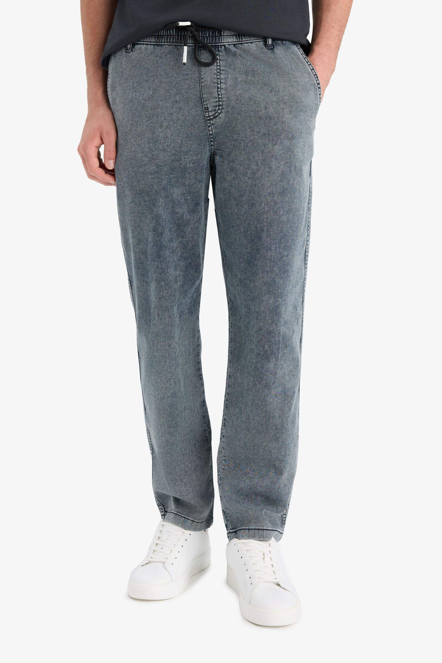 Летние джинсы Wide Leg с эластичной талией и широкими штанинами, с ледяной стиркой