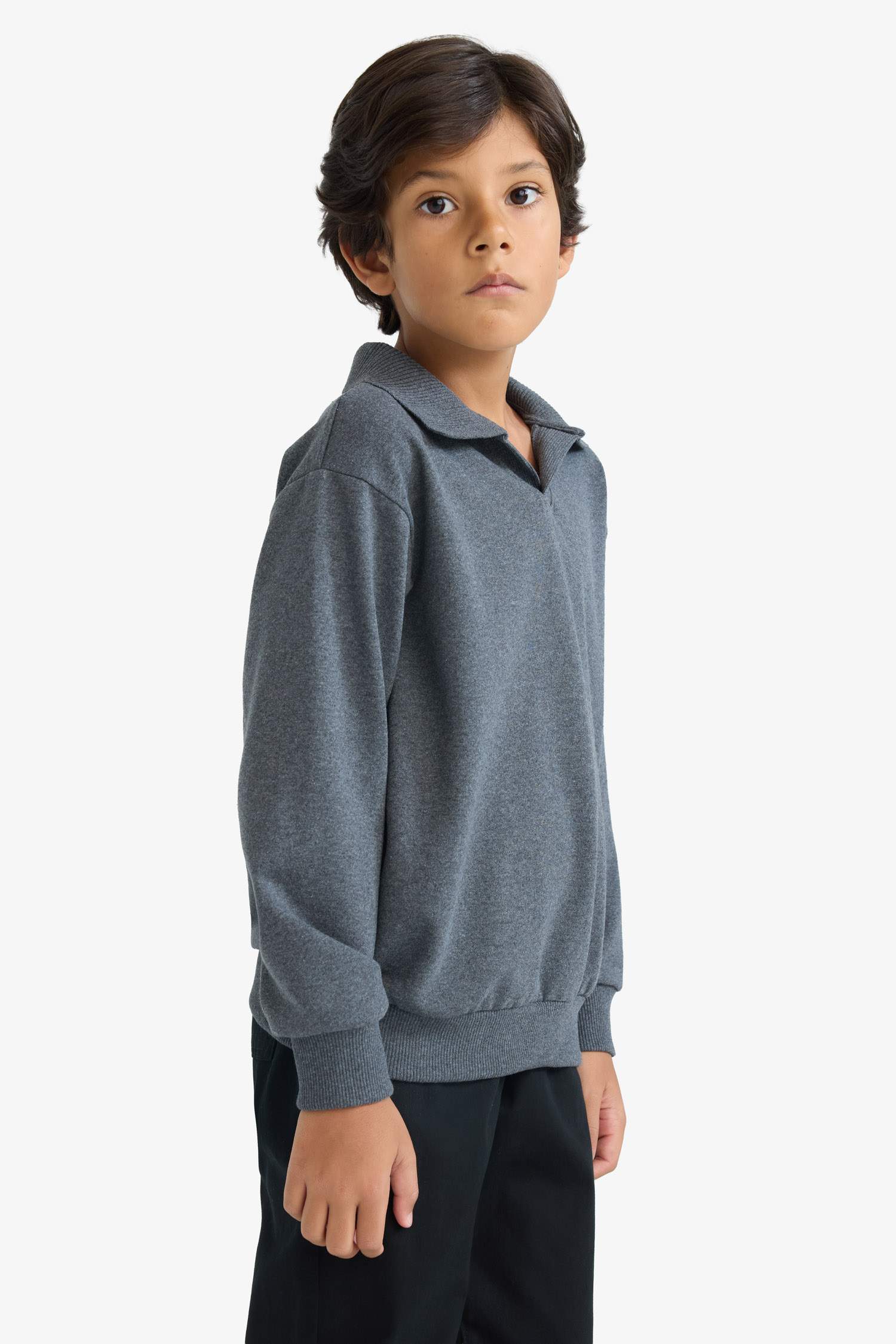 Erkek Çocuk Apaş Yaka Sweatshirt