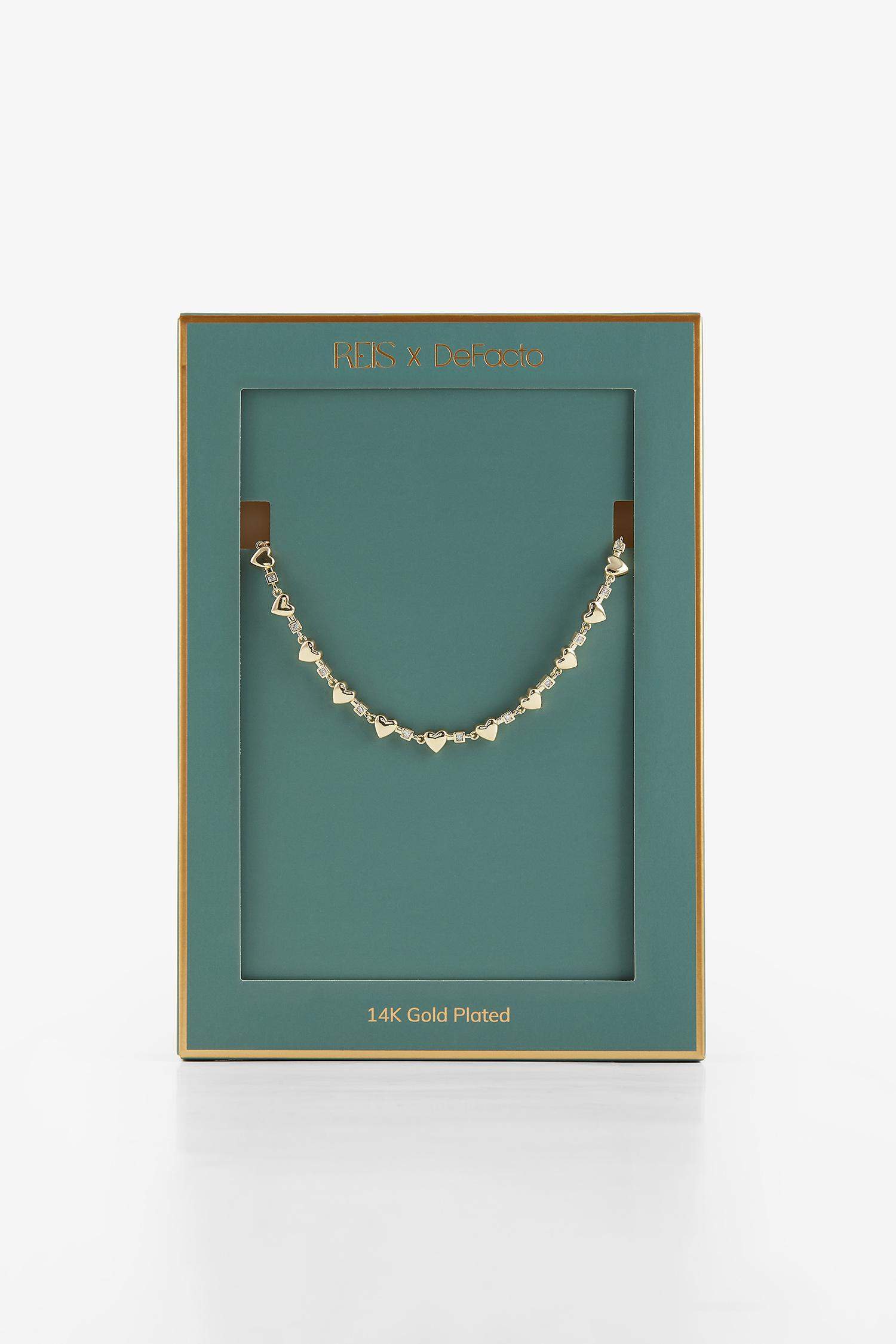 قلادة نسائي ذهبي بأحجار من Reis x DeFacto