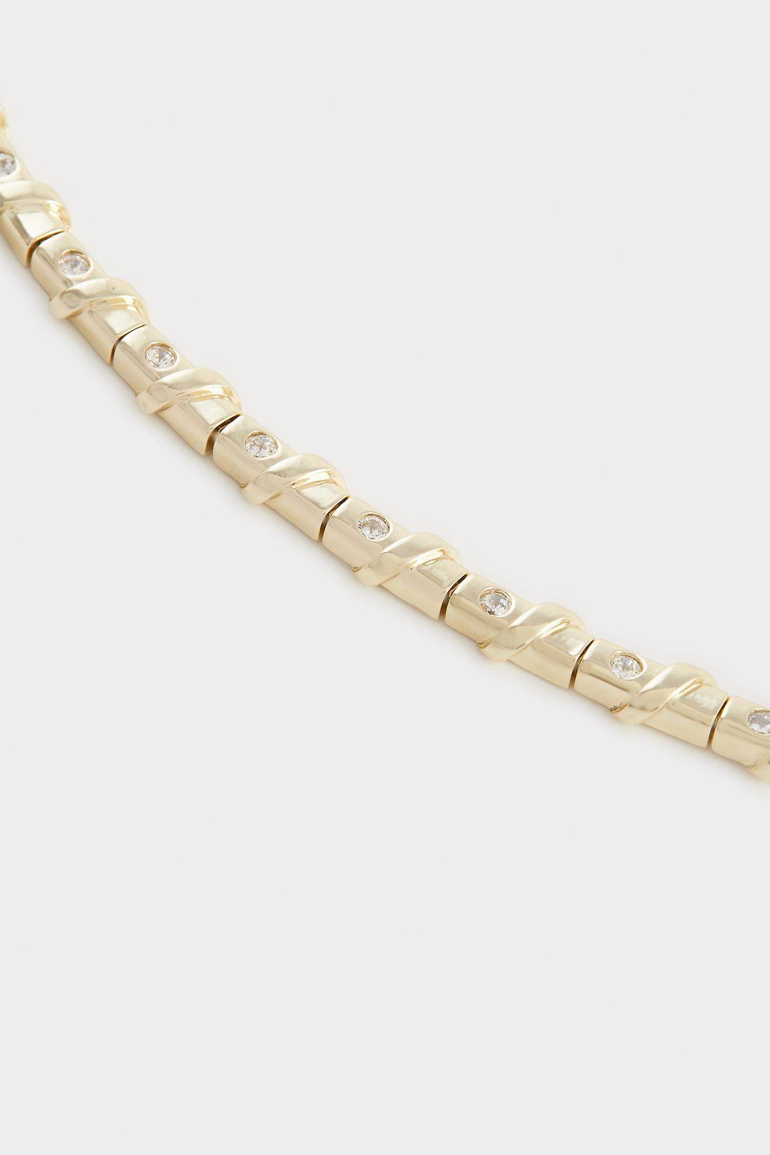 Reis x DeFacto 14 Ayar Altın Kaplama Elegante Curva Kadın Taşlı Gold Kolye