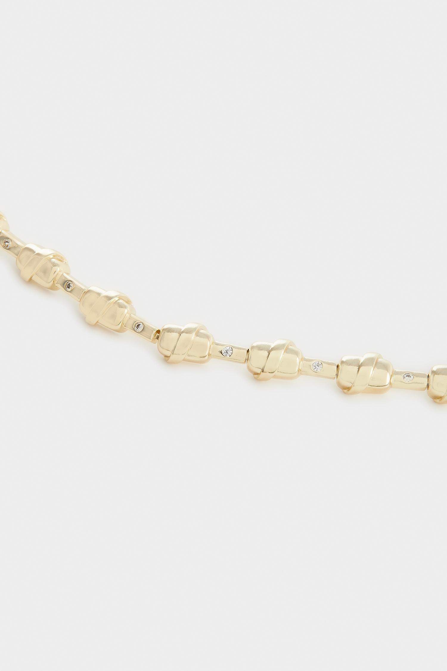 Reis x DeFacto 14 Ayar Altın Kaplama Li Verde Kadın Düğüm Taşlı Gold Kolye