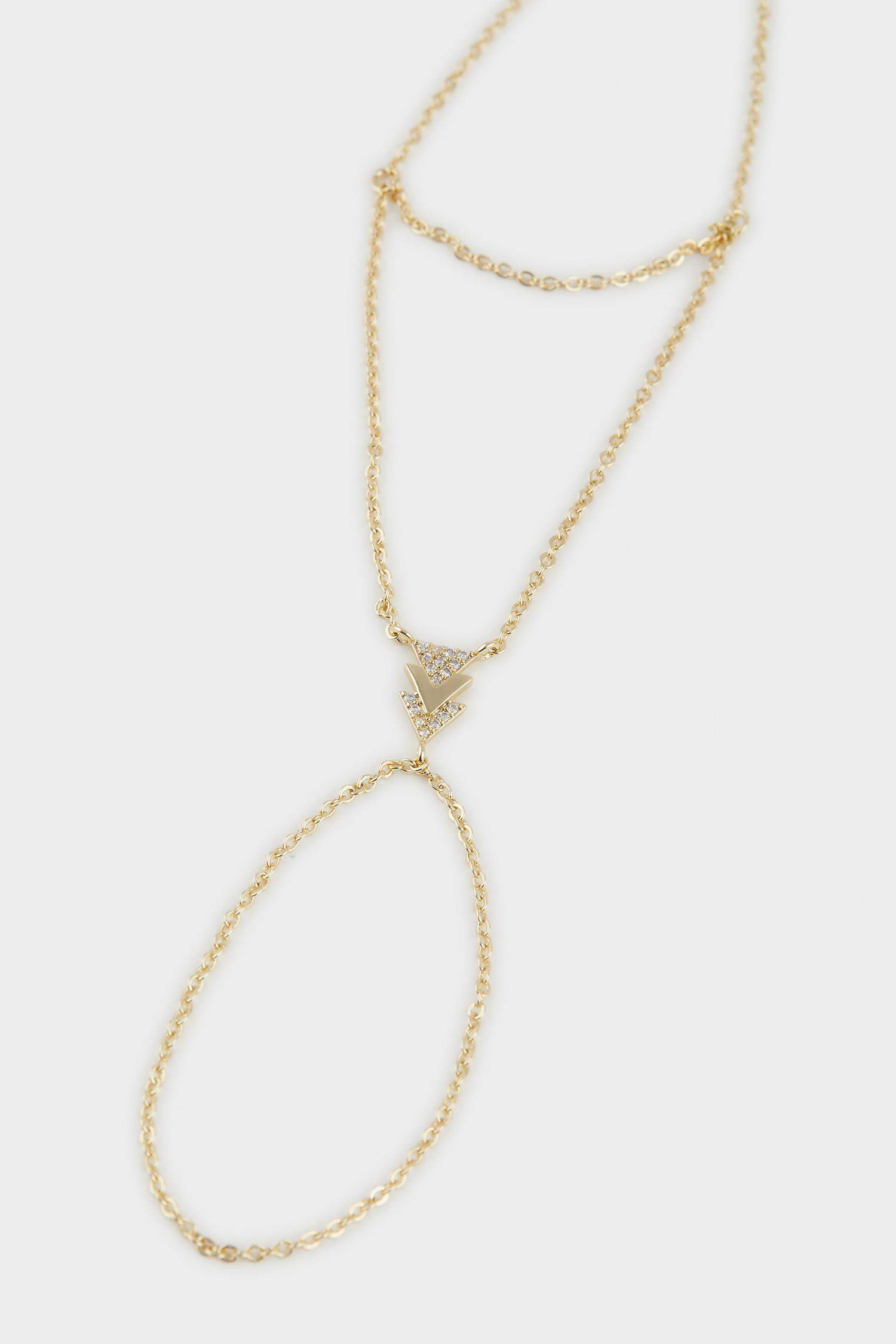 Reis x DeFacto 14 Ayar Altın Kaplama Triangolo Kadın Taşlı Gold Şahmeran