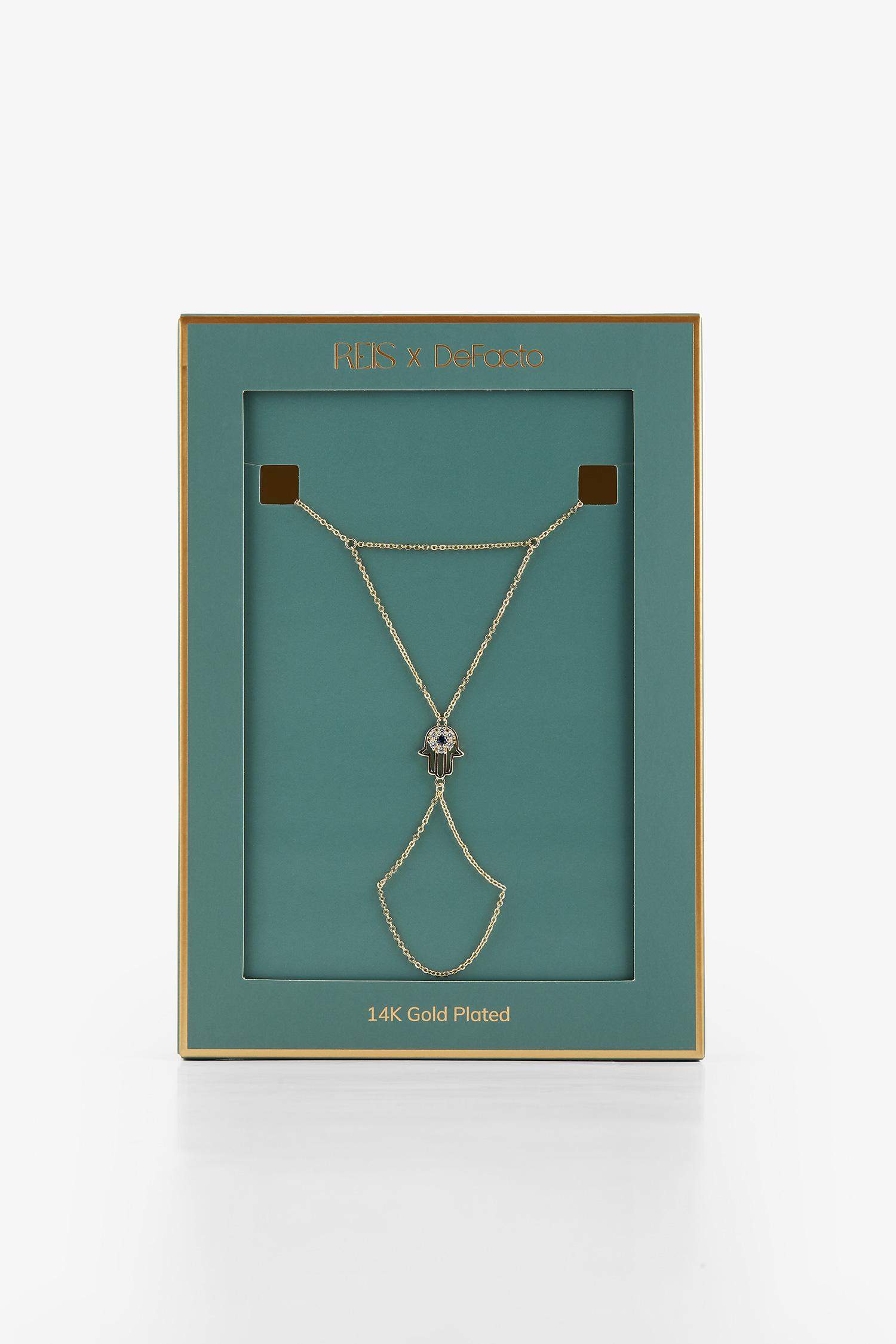 Reis x DeFacto 14 Ayar Altın Kaplama Kadın Fatma Ana Eli Temalı Gold Şahmeran