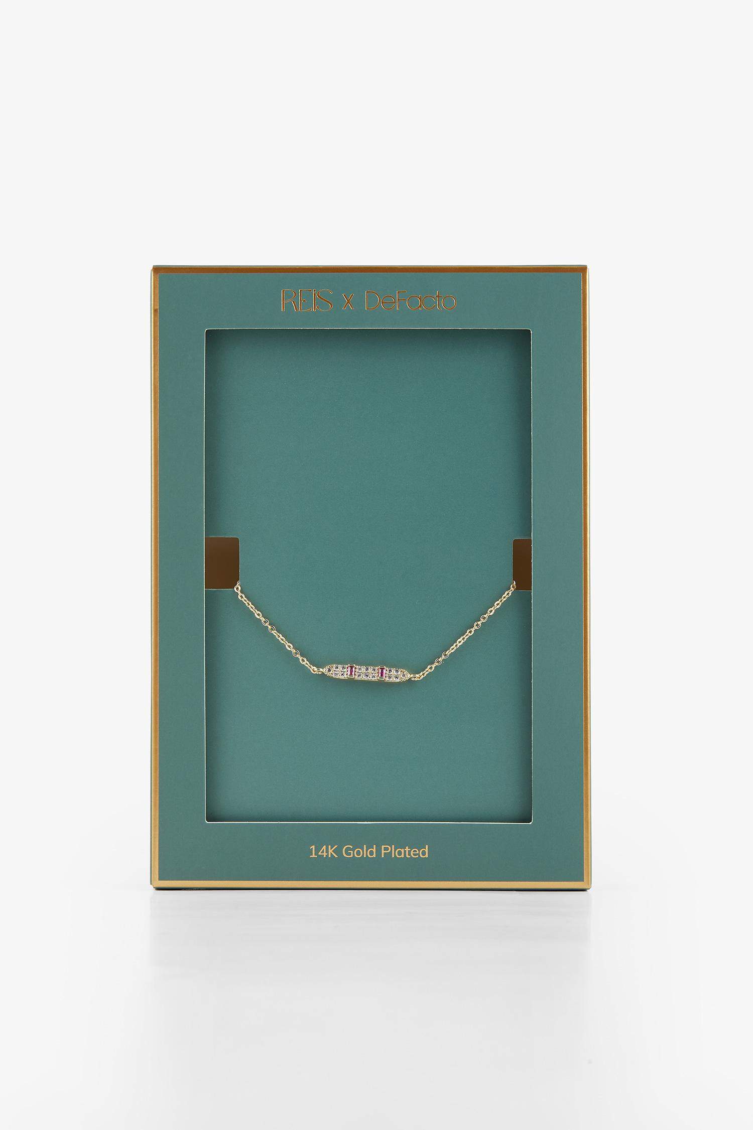 Reis x DeFacto Gold Plated Velveta Purple Stone Gold Bracelet