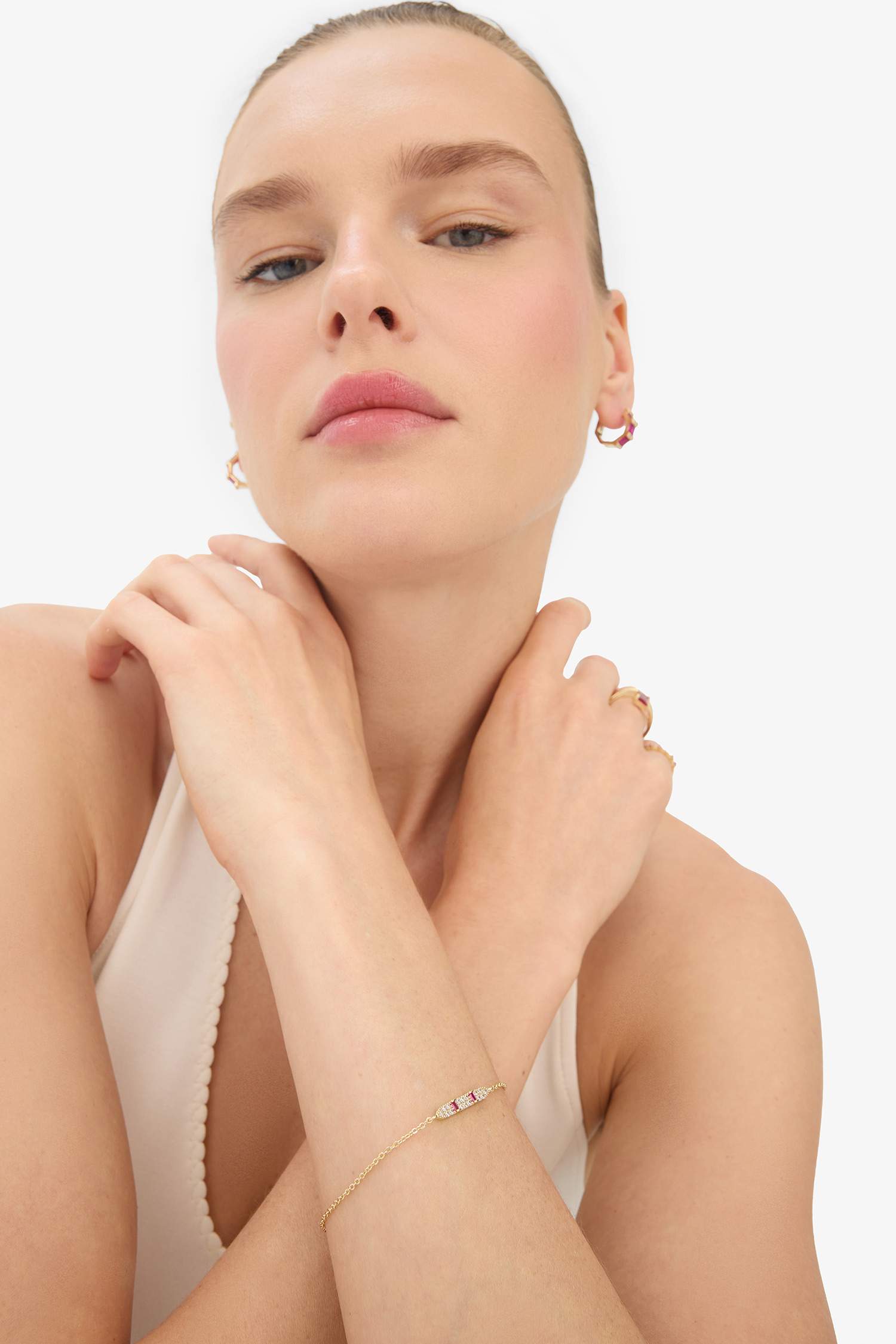 Reis x DeFacto Gold Plated Velveta Purple Stone Gold Bracelet