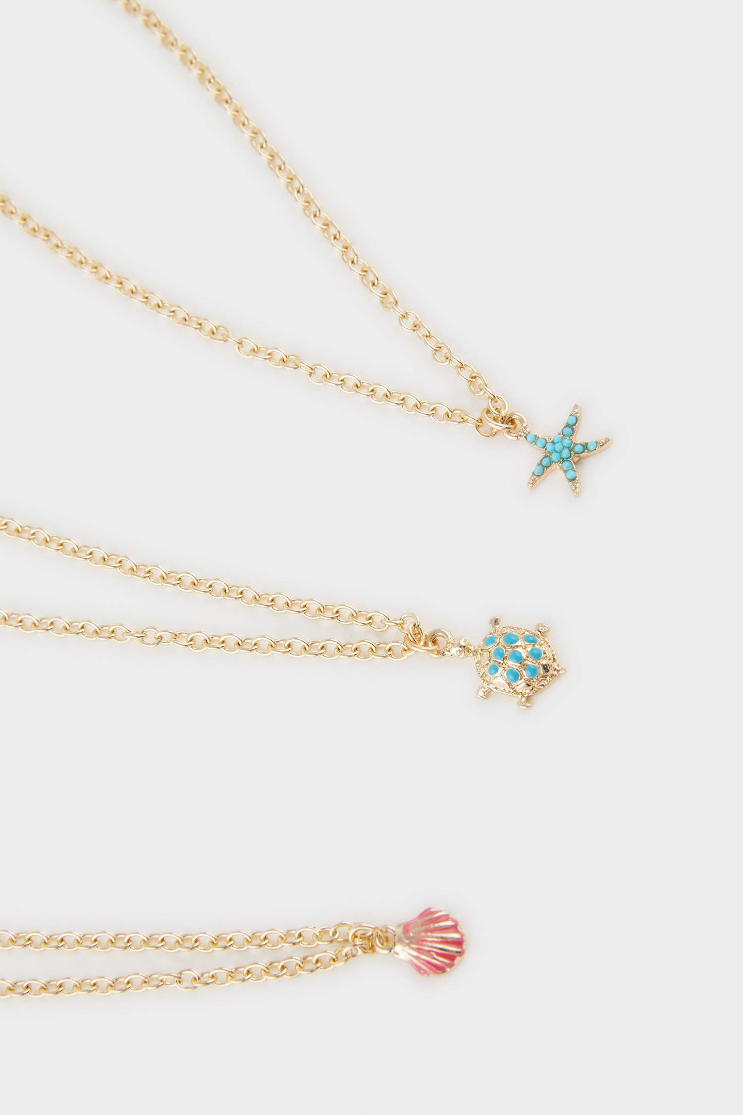 Woman 3 Piece Gold Anklet