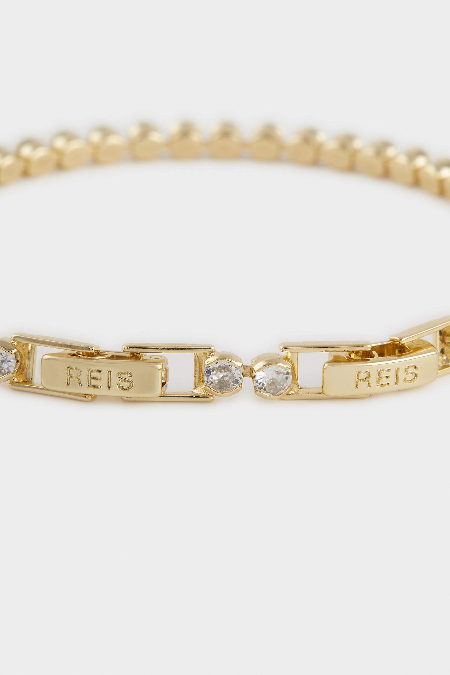 Reis x DeFacto 14 Ayar Altın Kaplama Pure Glow Kadın Taşlı Su Yolu Gold Bileklik