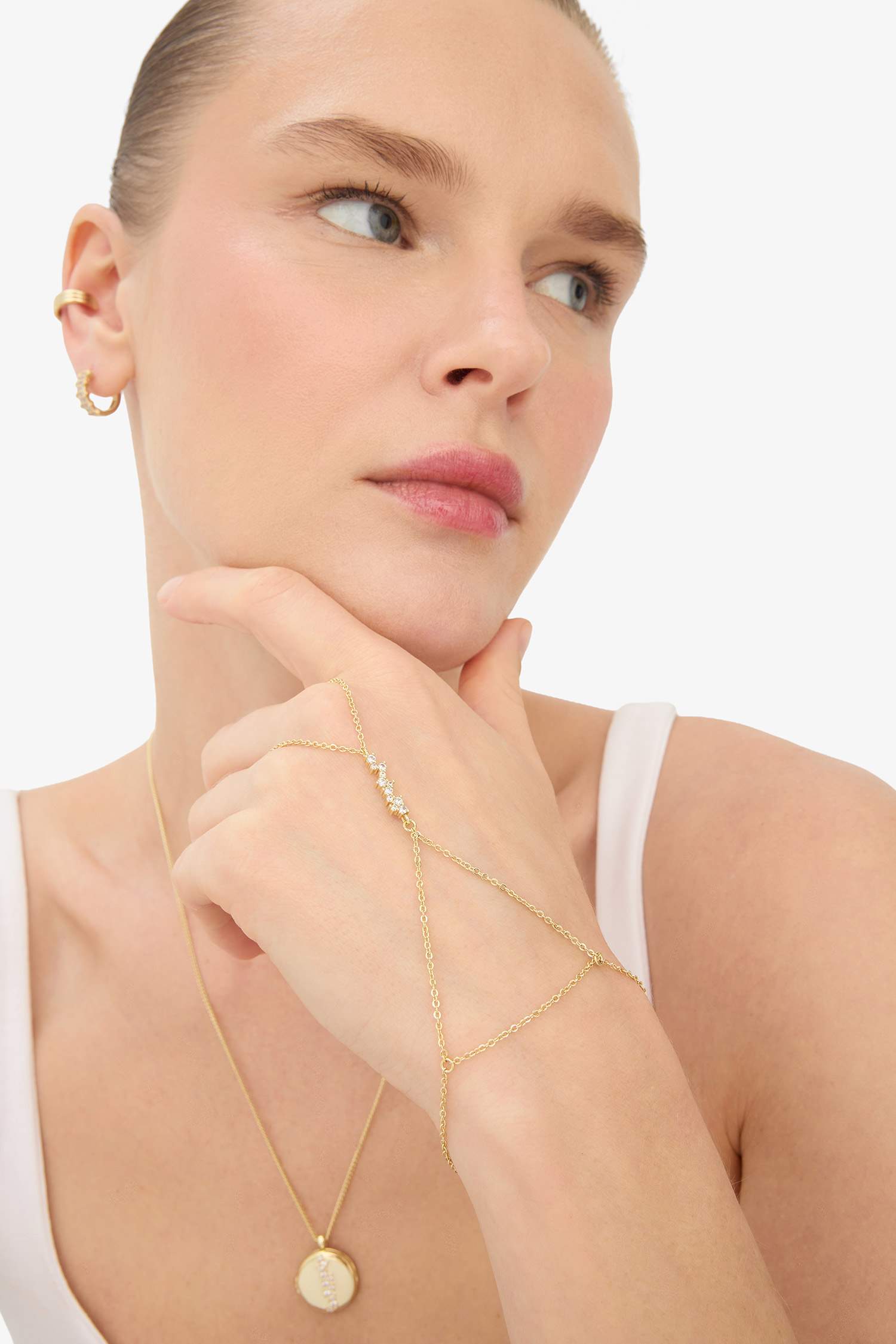 Reis x DeFacto 14 Ayar Altın Kaplama Queen Kadın Taşlı Gold Şahmeran