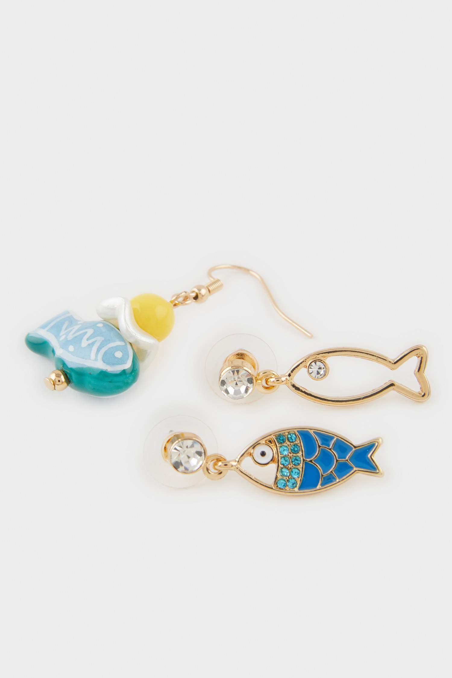 Kadın 3'lü Deniz Temalı Karma Küpe