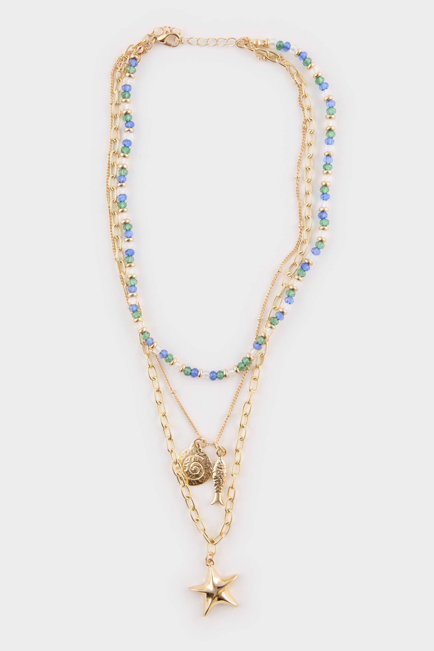 طقم 3 عقود ذهبية نسائي