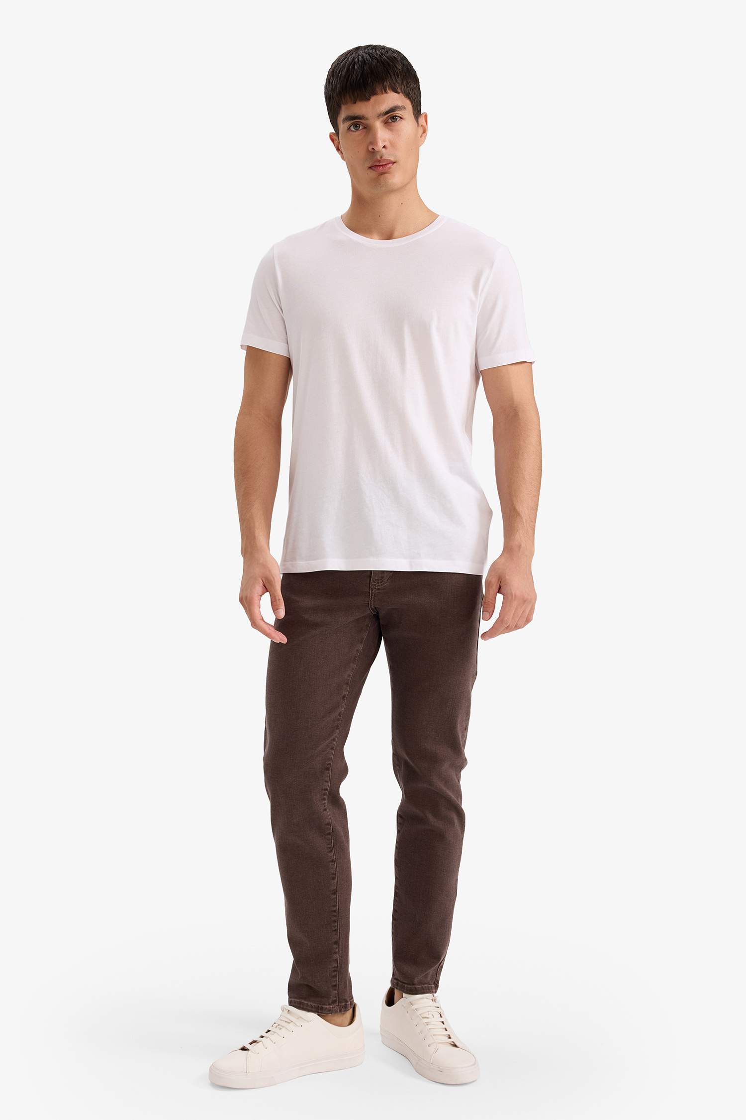 Slim Tapered Fit Dar Kalıp Normal Bel Daralan Paça Jean Pantolon