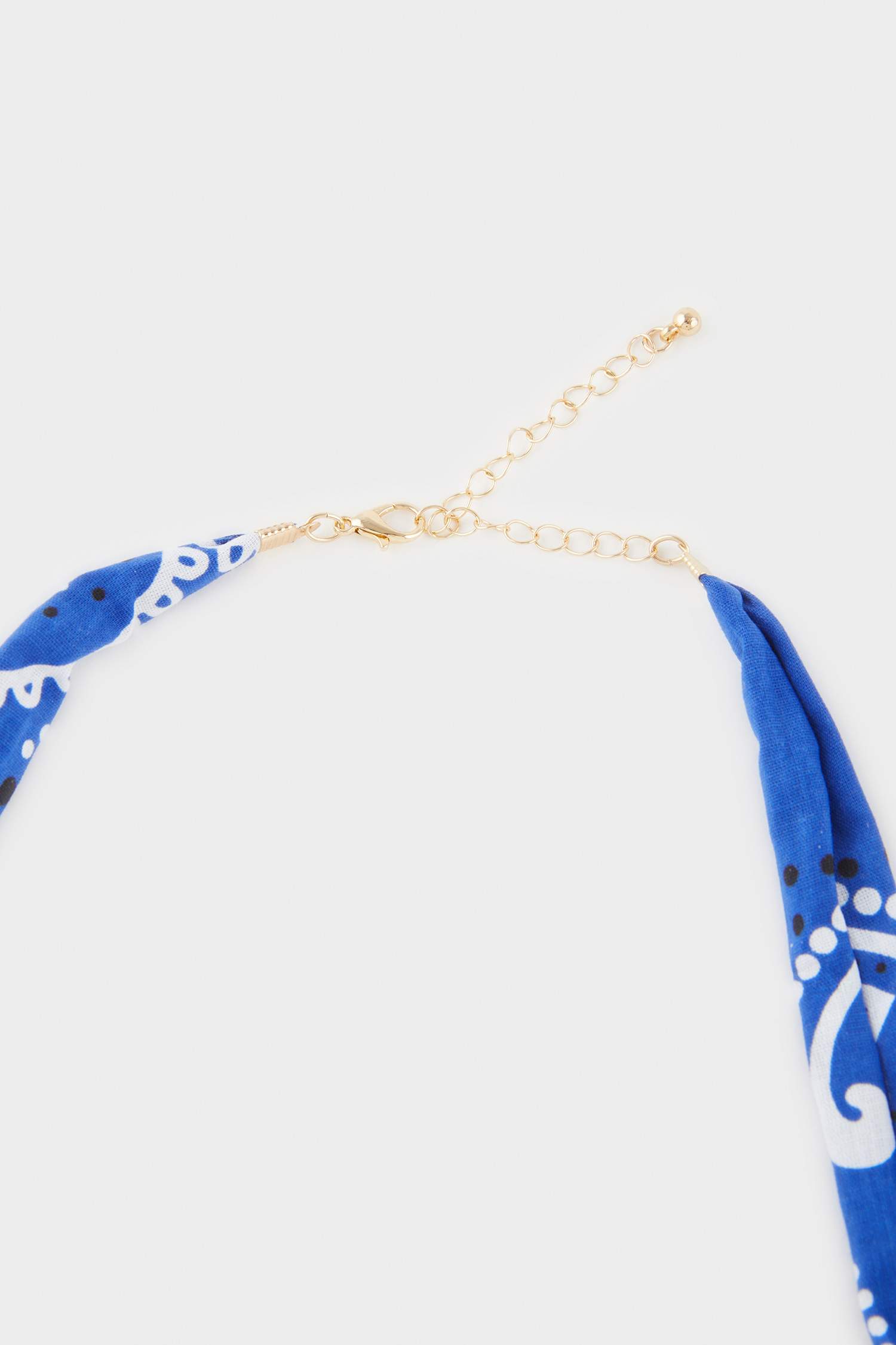 Woman 2 Piece Blue and Gold Necklace