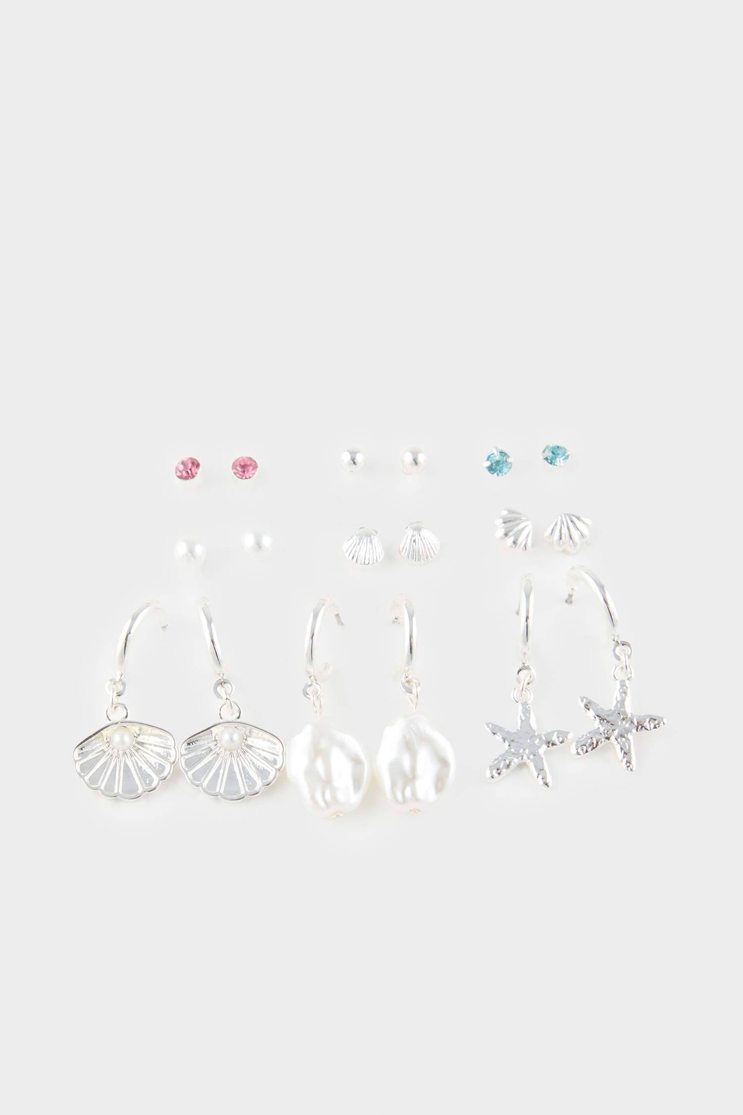 Kadın 6'lı Silver Küpe