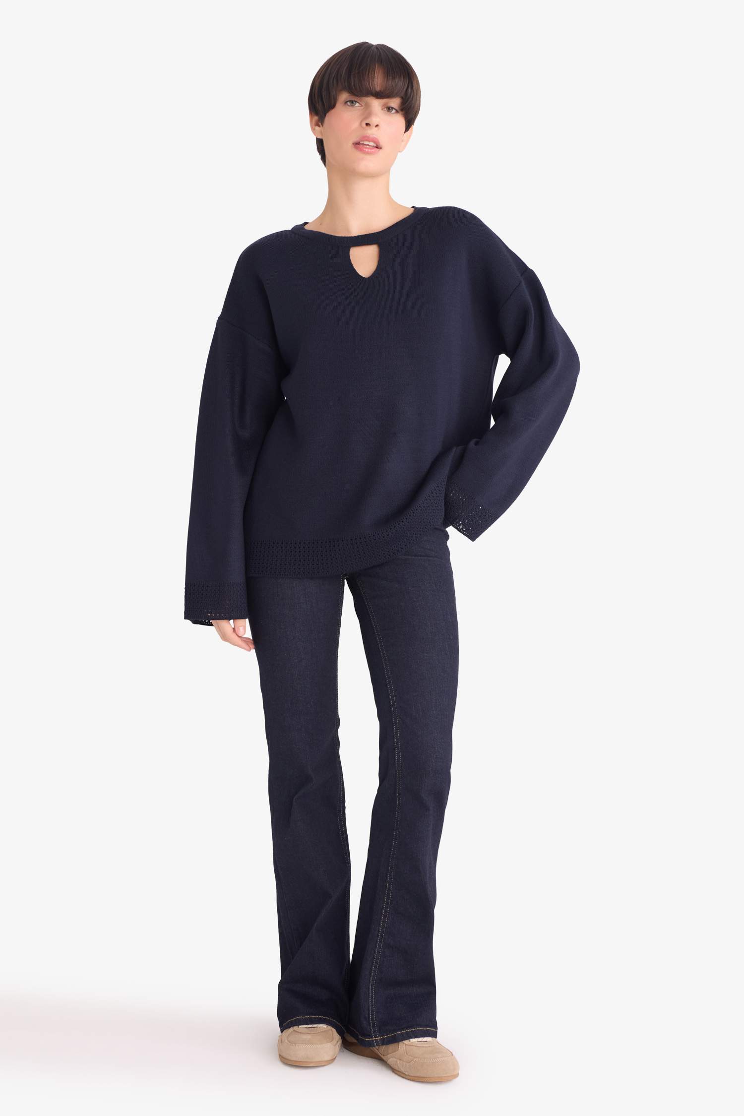 Regular Fit Bisiklet Yaka Triko Kazak